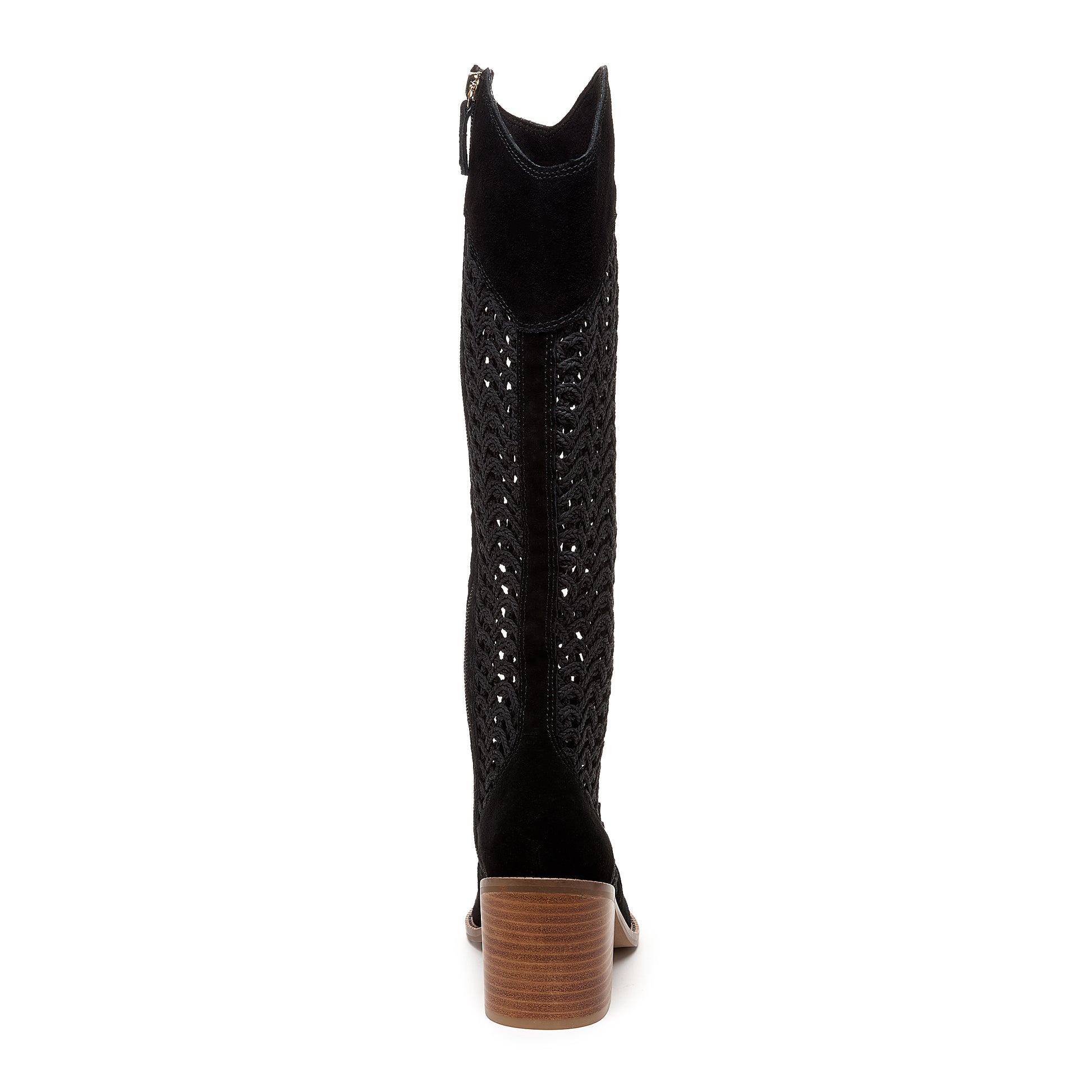 Kelsi Dagger Women's Echo Black Crochet Tall Boots