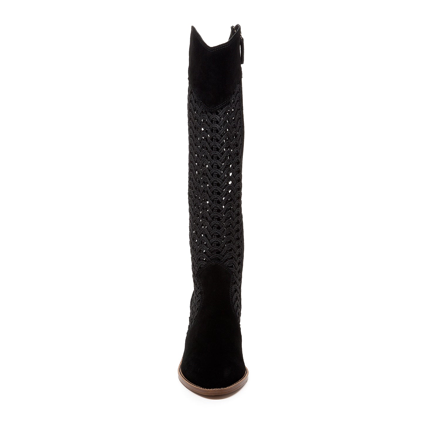 Kelsi Dagger Women's Echo Black Crochet Tall Boots