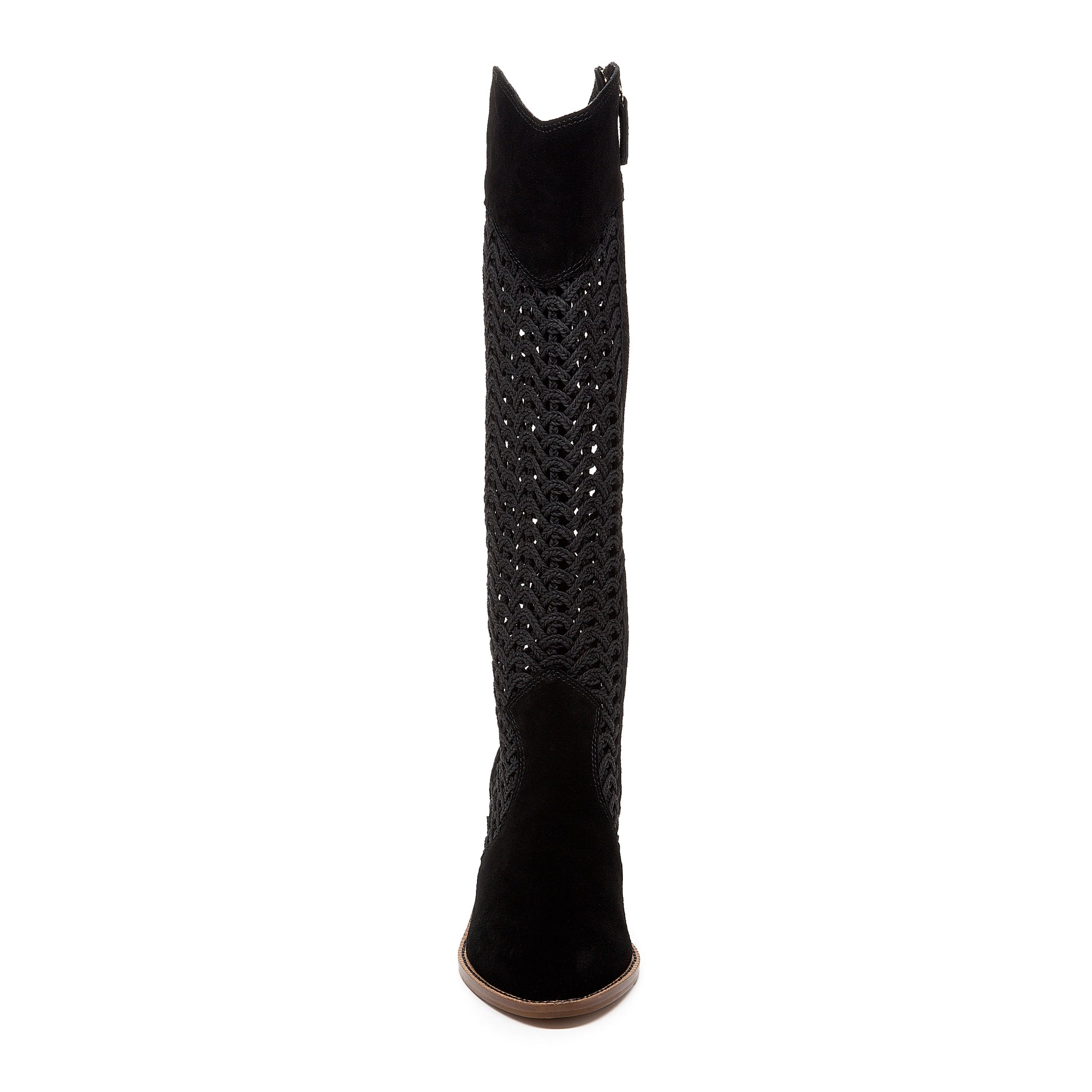 Kelsi Dagger Women's Echo Black Crochet Tall Boots
