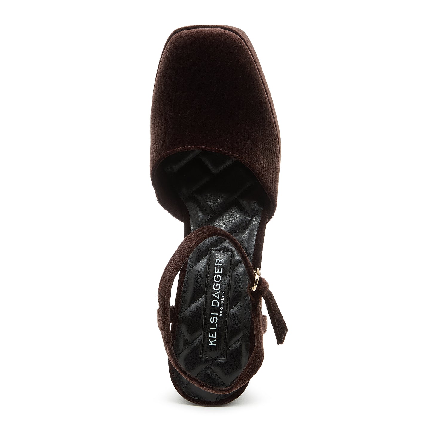 Edna Mahogany Velvet Women's Mary Jane Platform Heels - Kelsi Dagger