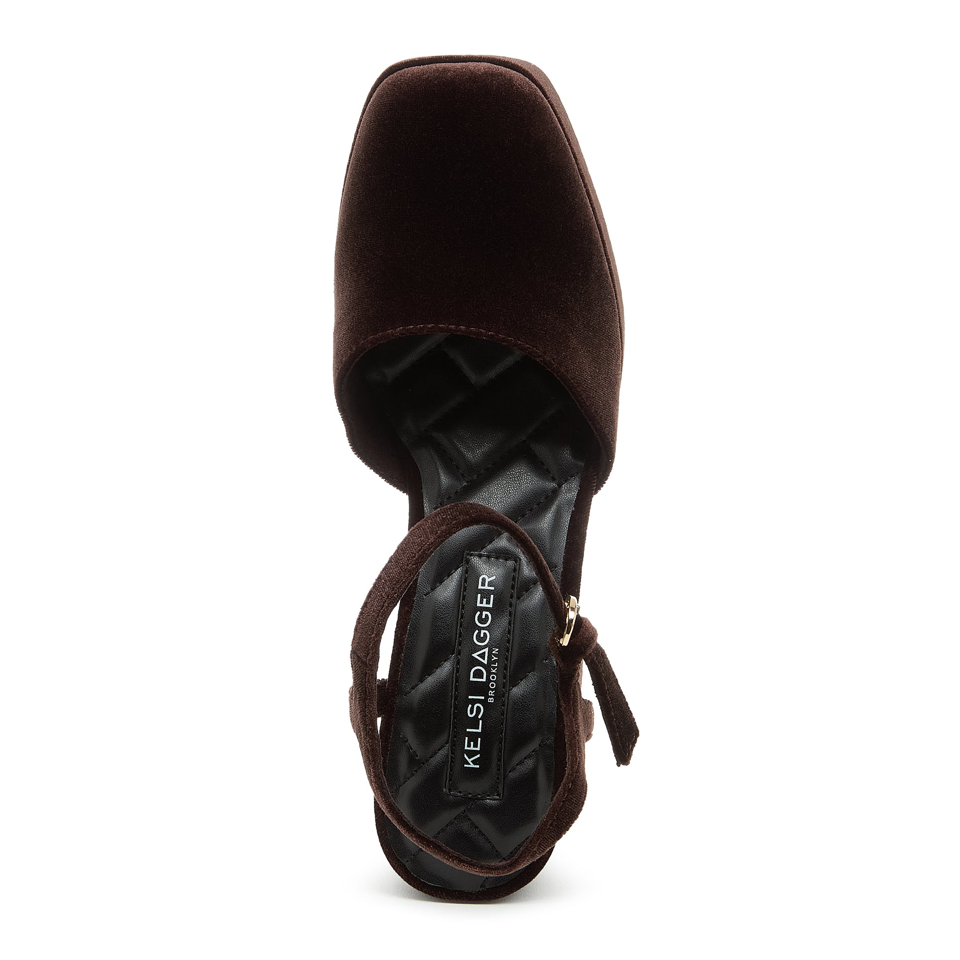 Edna Mahogany Velvet Women's Mary Jane Platform Heels - Kelsi Dagger