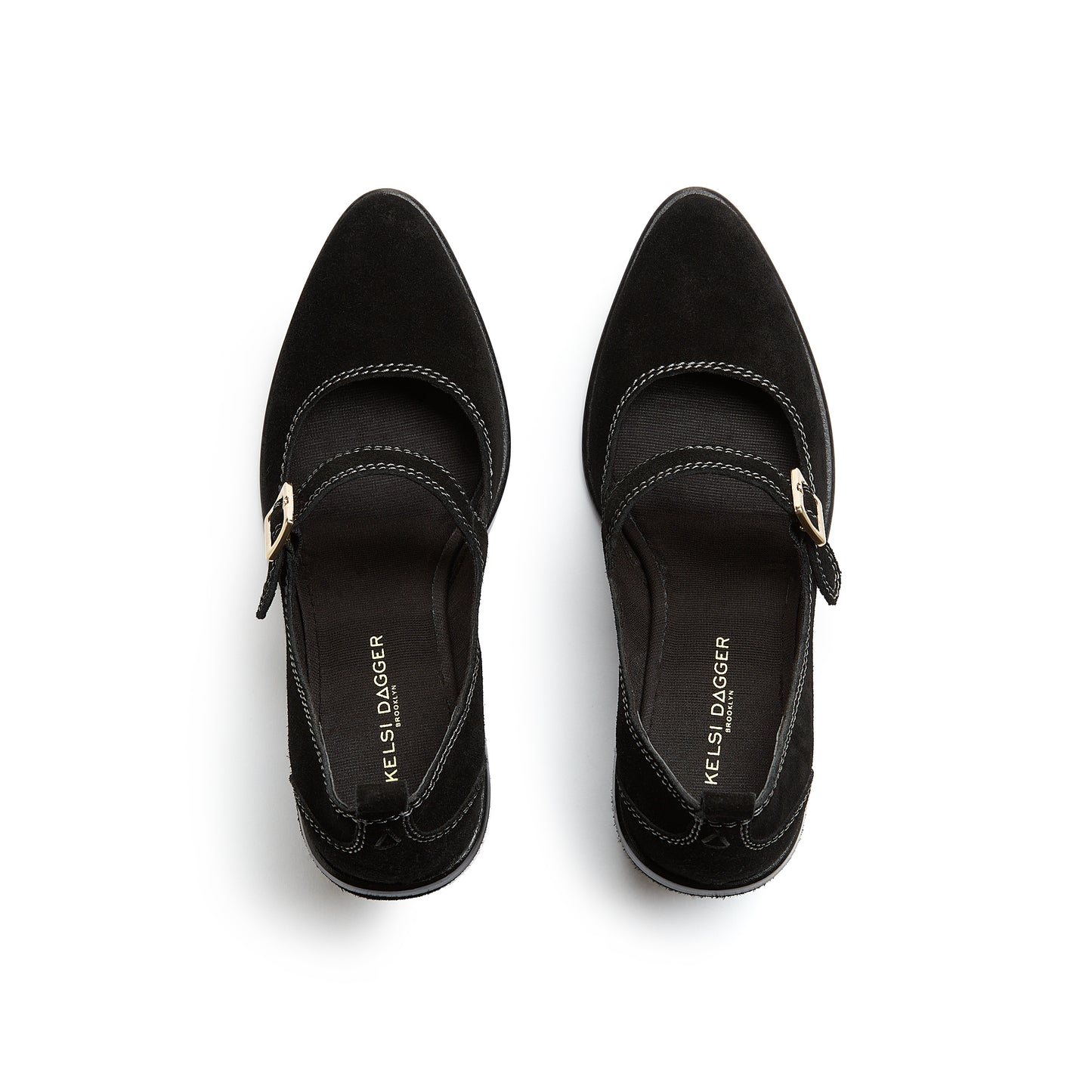 Elm Black Suede Mary Janes