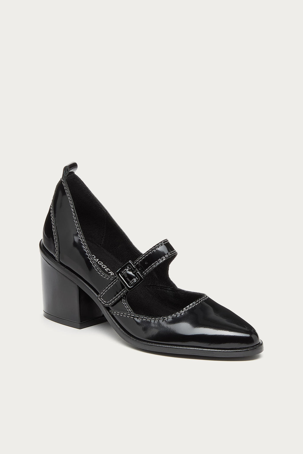 Elm Black Leather Mary Janes