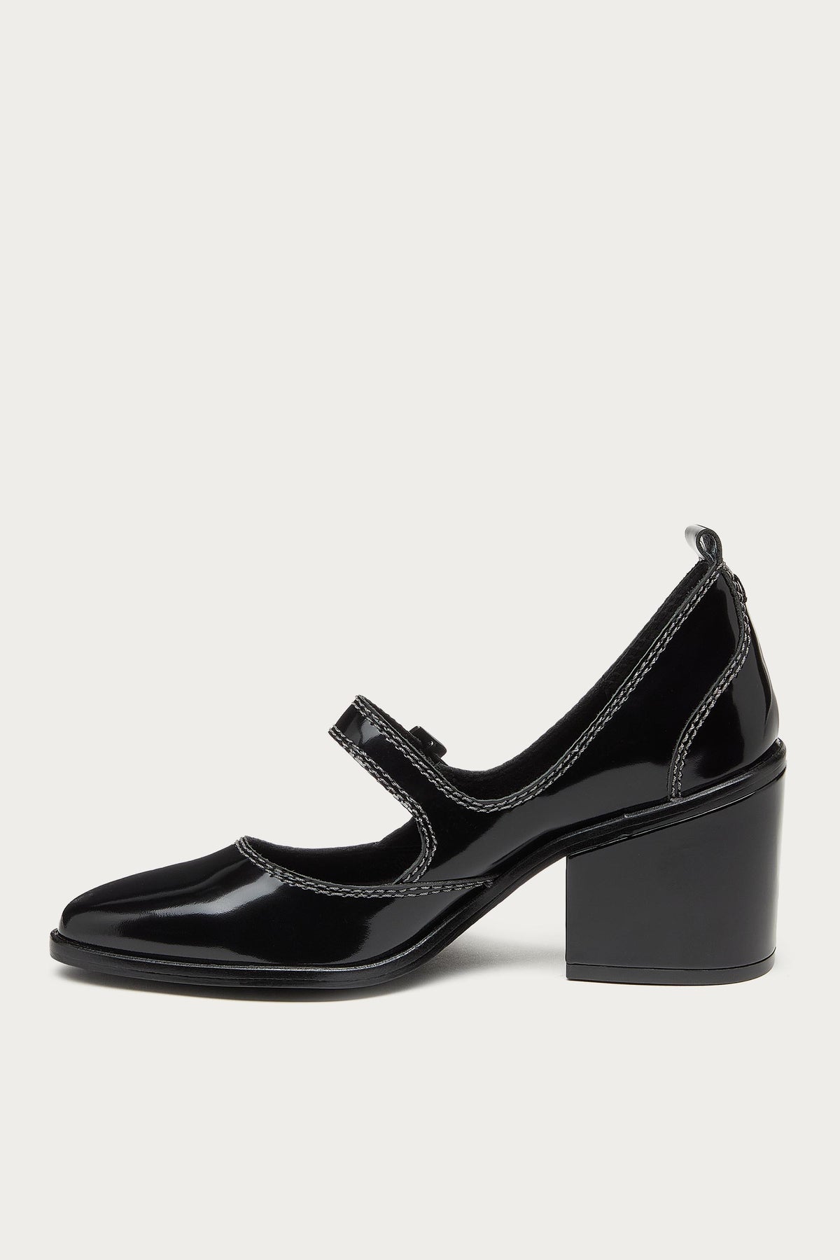 Elm Black Leather Mary Janes