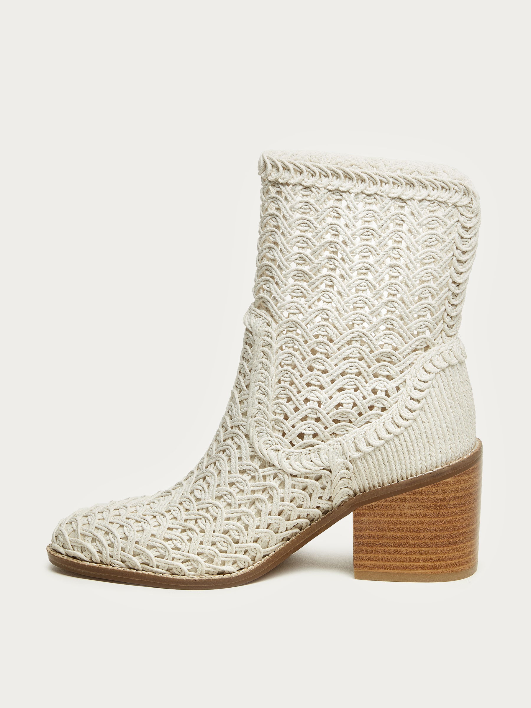 Emery Ivory Crochet Booties