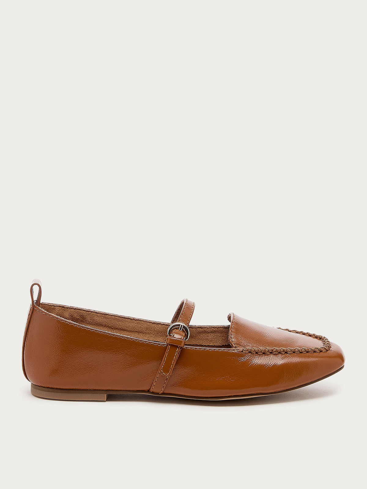 Ferry Cognac Mary Jane Flats