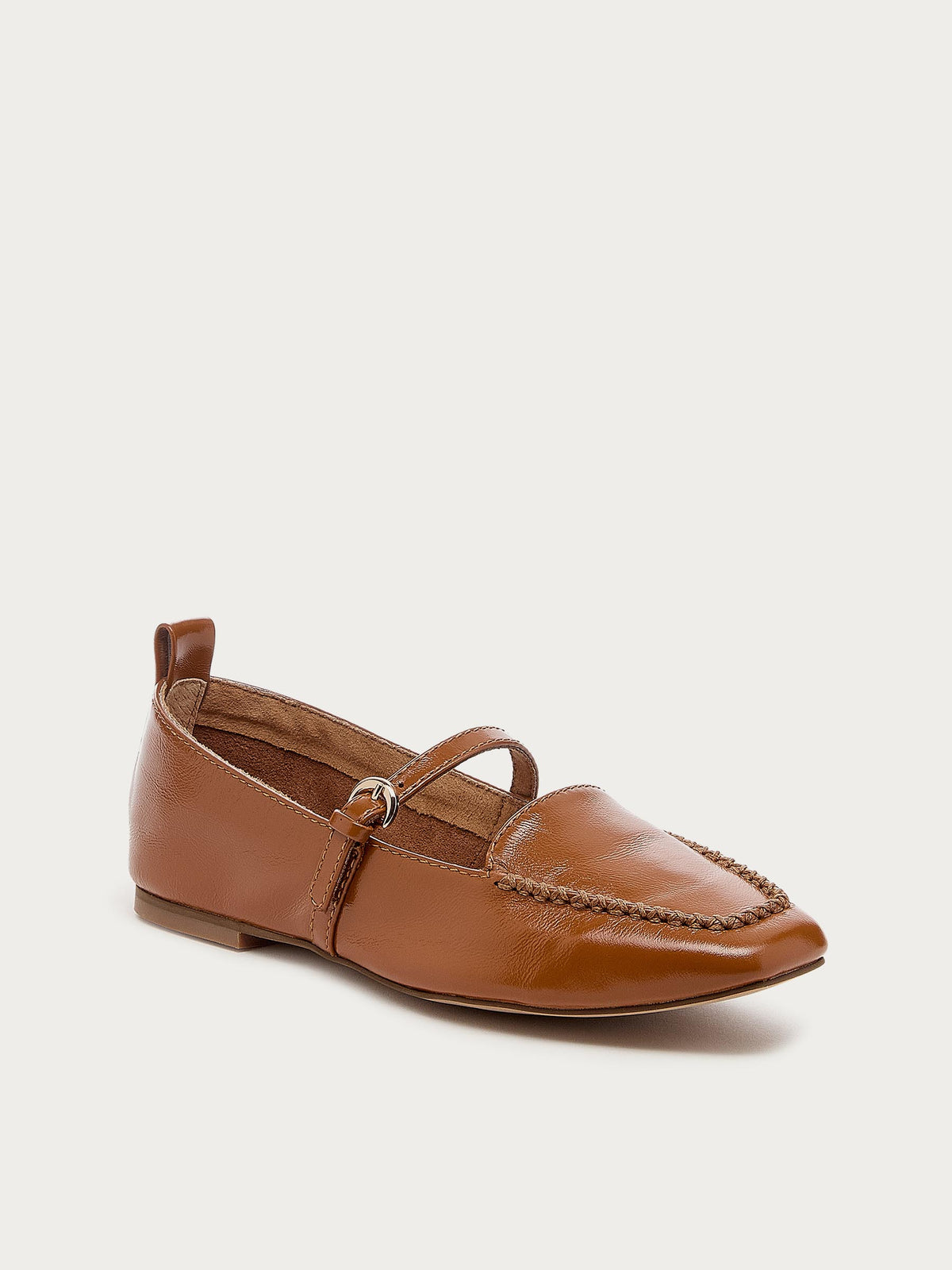 Ferry Cognac Mary Jane Flats