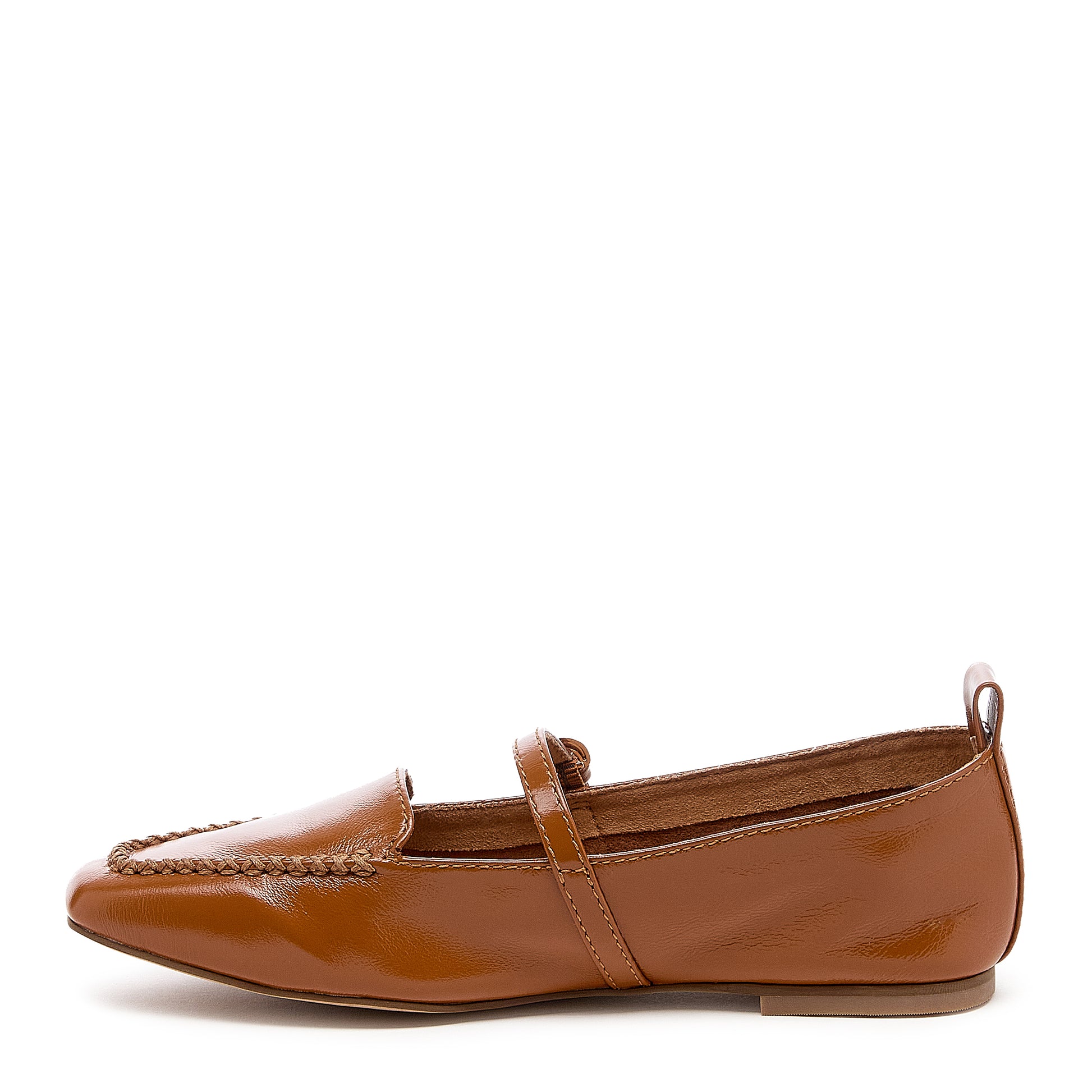 ferry cognac mary jane flats, interior comfort lining detail, Kelsi Dagger Brooklyn