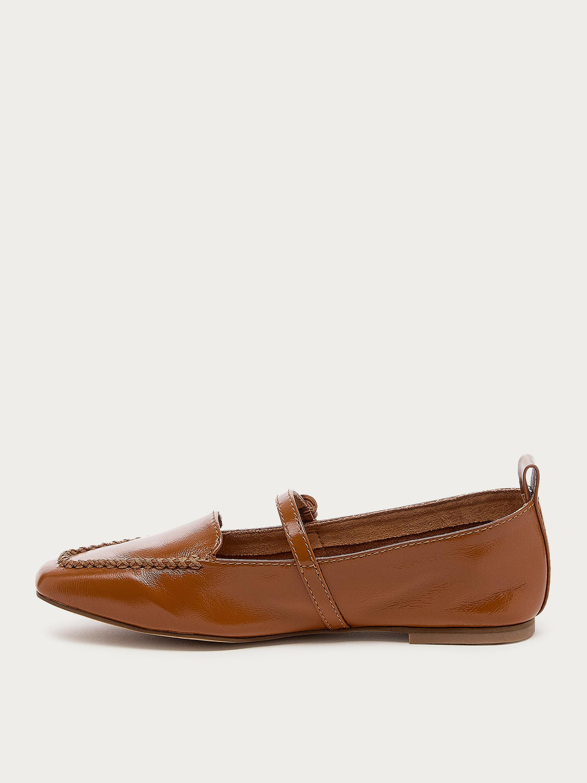 Ferry Cognac Mary Jane Flats