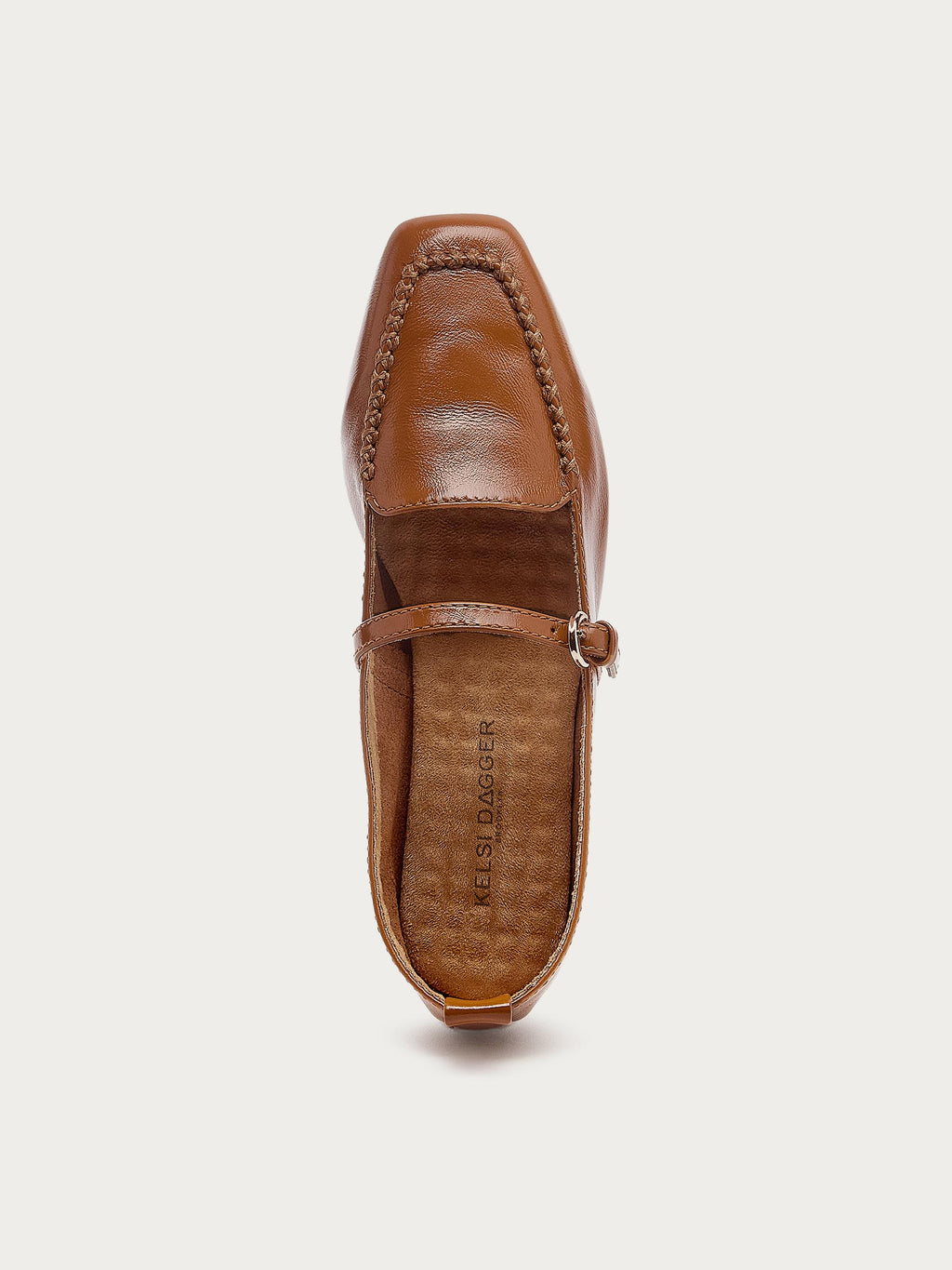 Ferry Cognac Mary Jane Flats