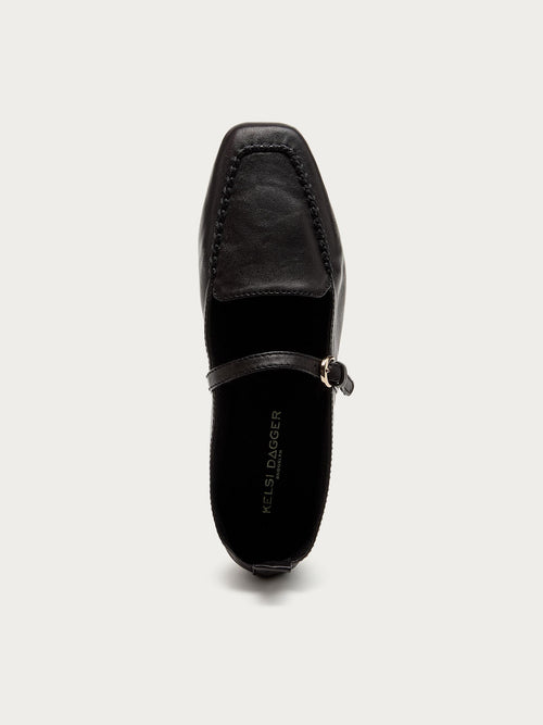 Ferry Black Mary Jane Flats