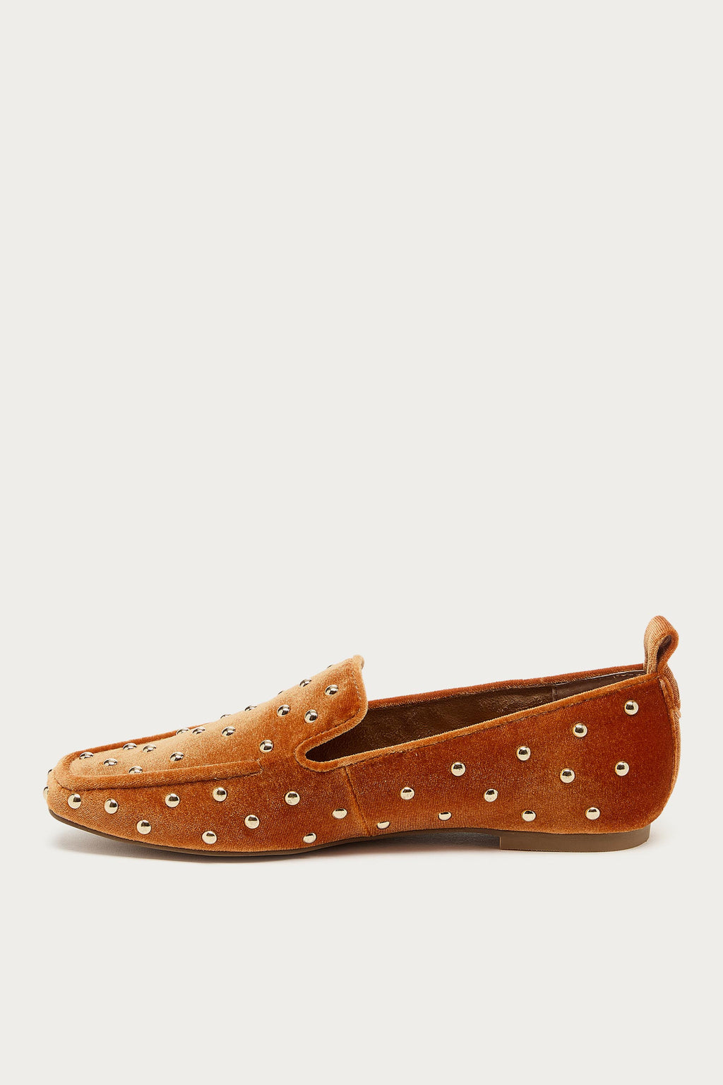 Finley Mustard Velvet Stud Loafers