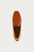 Finley Mustard Velvet Stud Loafers