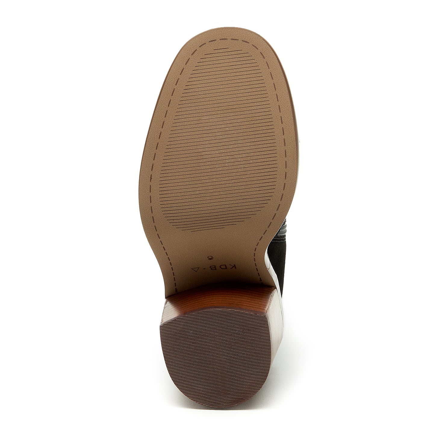 Kelsi Dagger Women's Fletcher Black Tall Boots - Embossed Suede, Stacked Heel