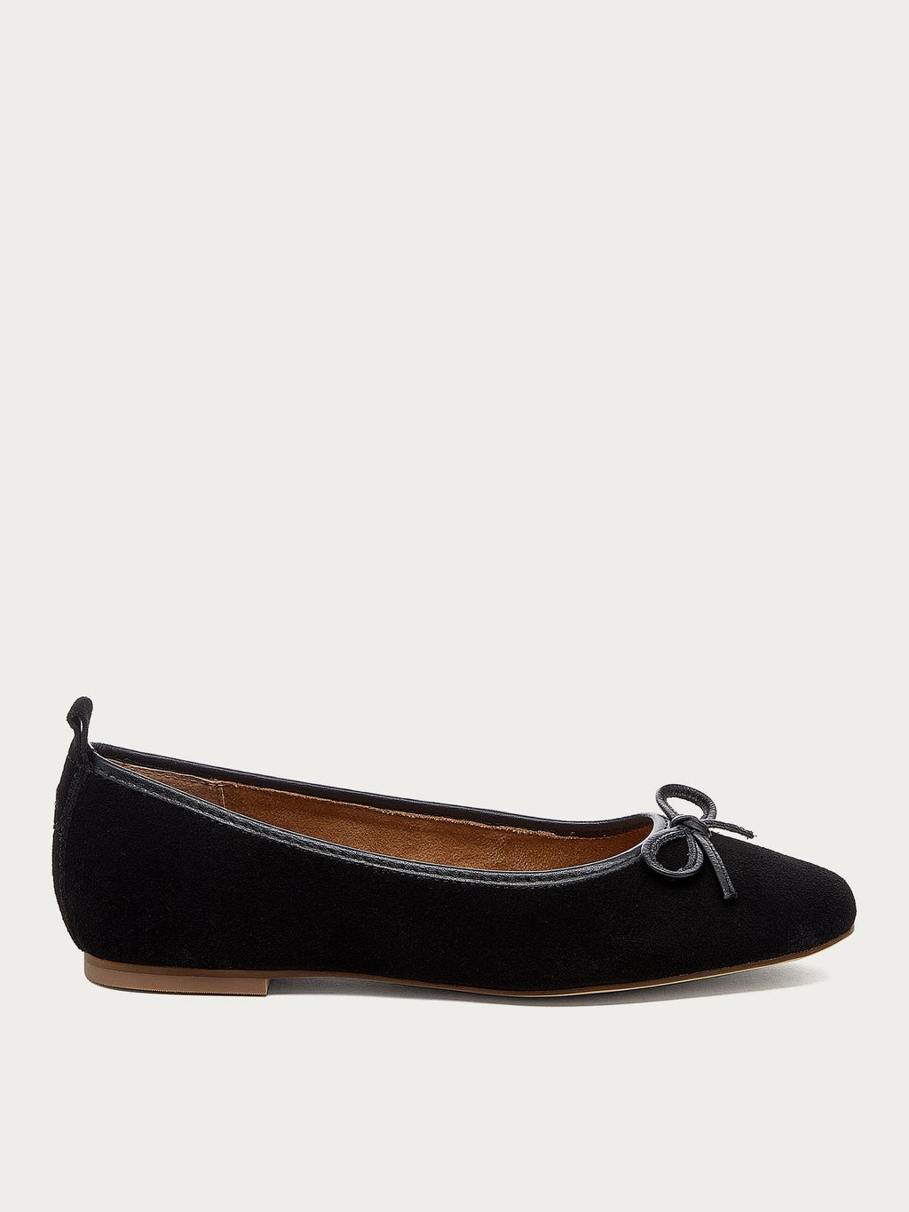 Frankie Black Suede Ballet Flats