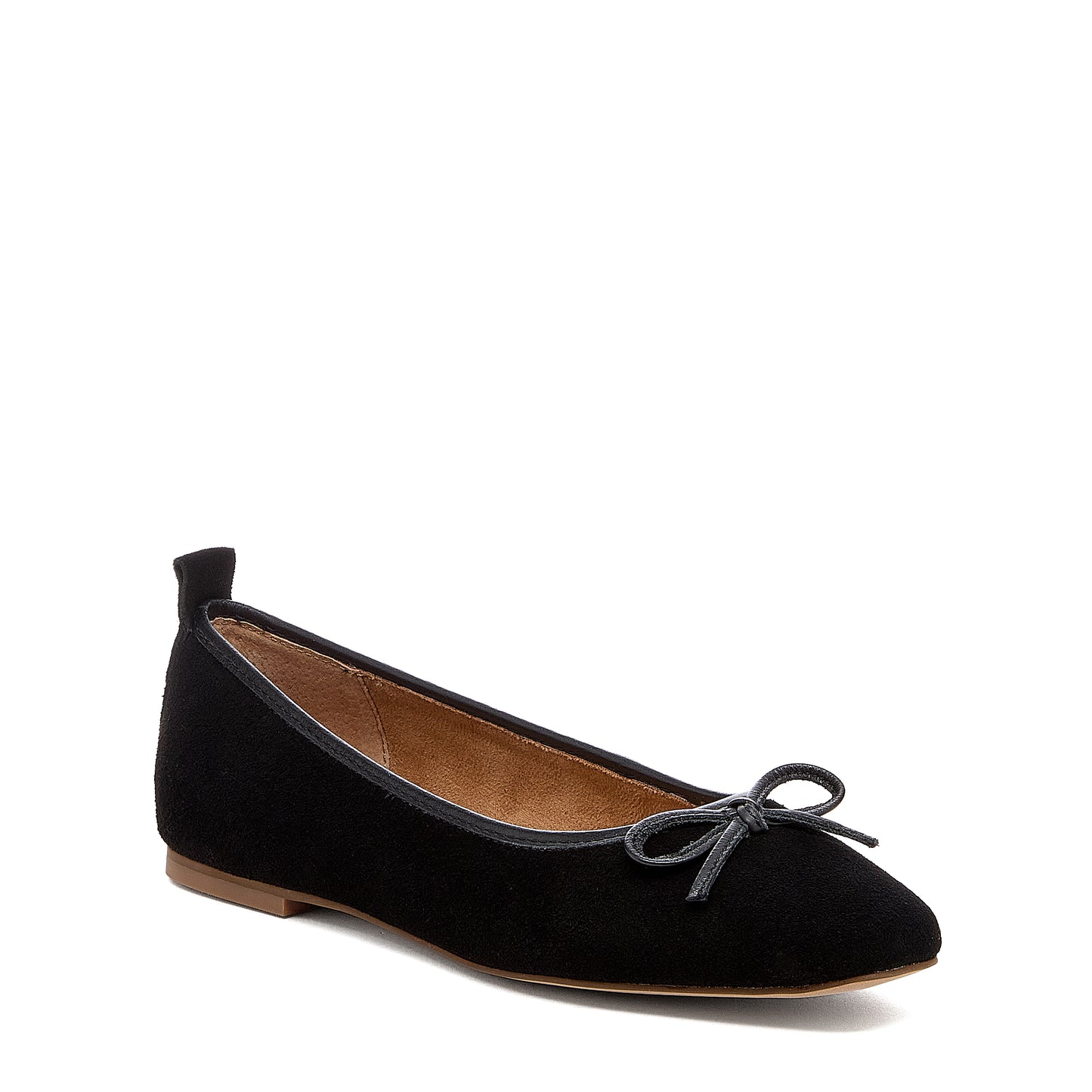 Frankie Black Suede Ballet Flats