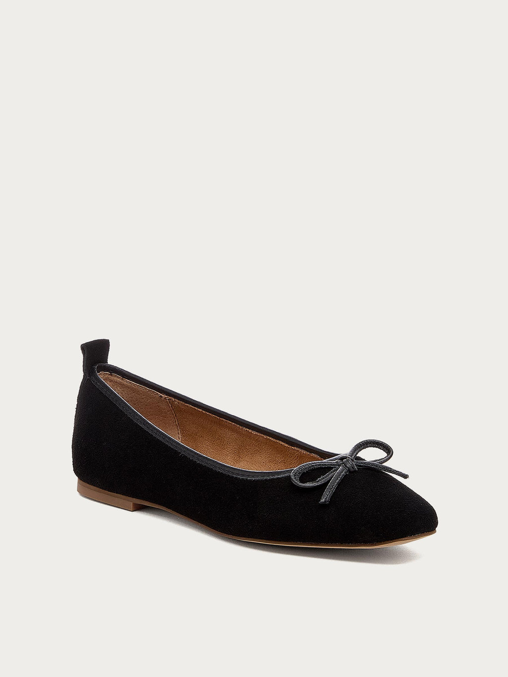 Frankie Black Suede Ballet Flats
