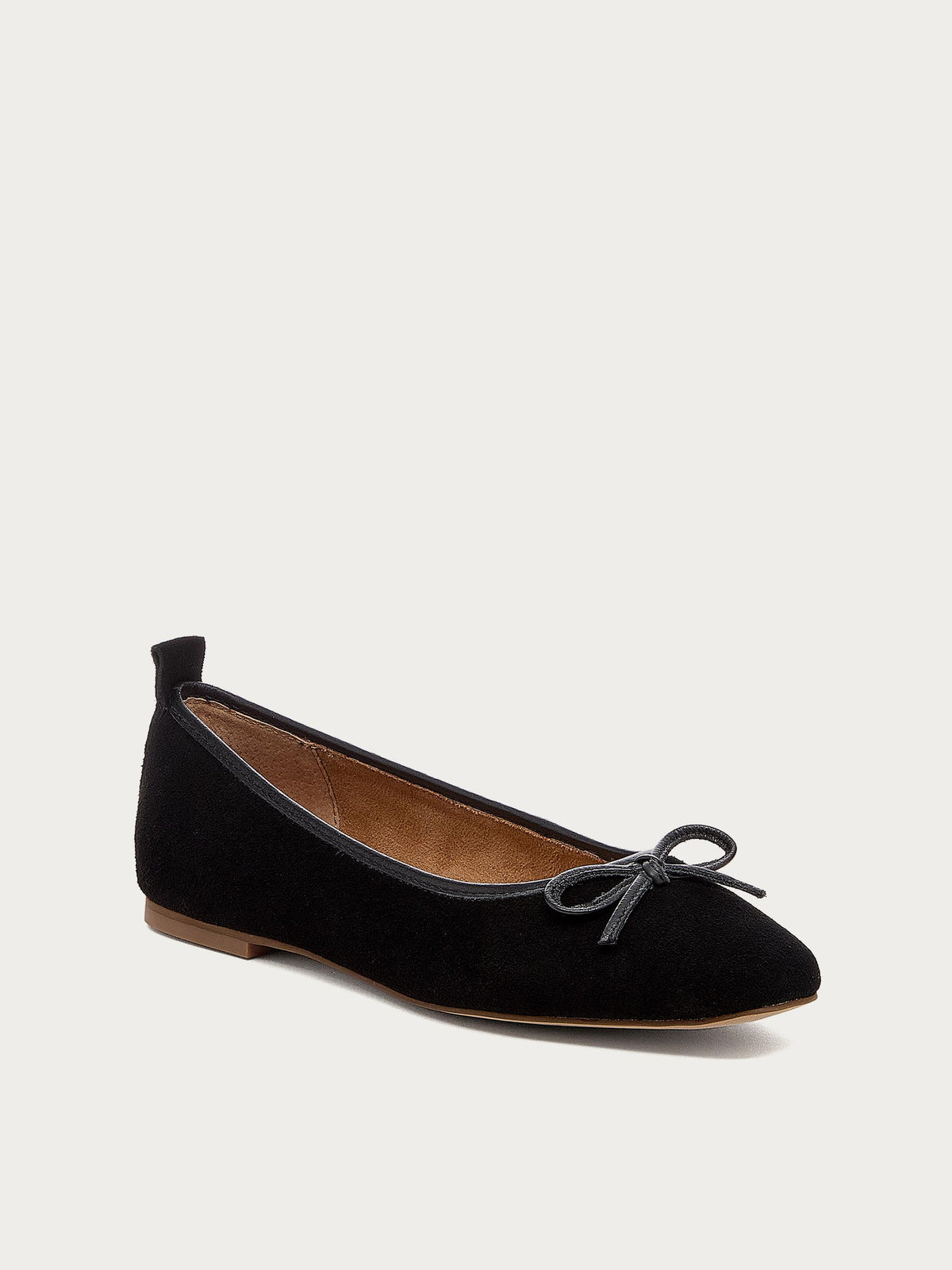 Frankie Black Suede Ballet Flats