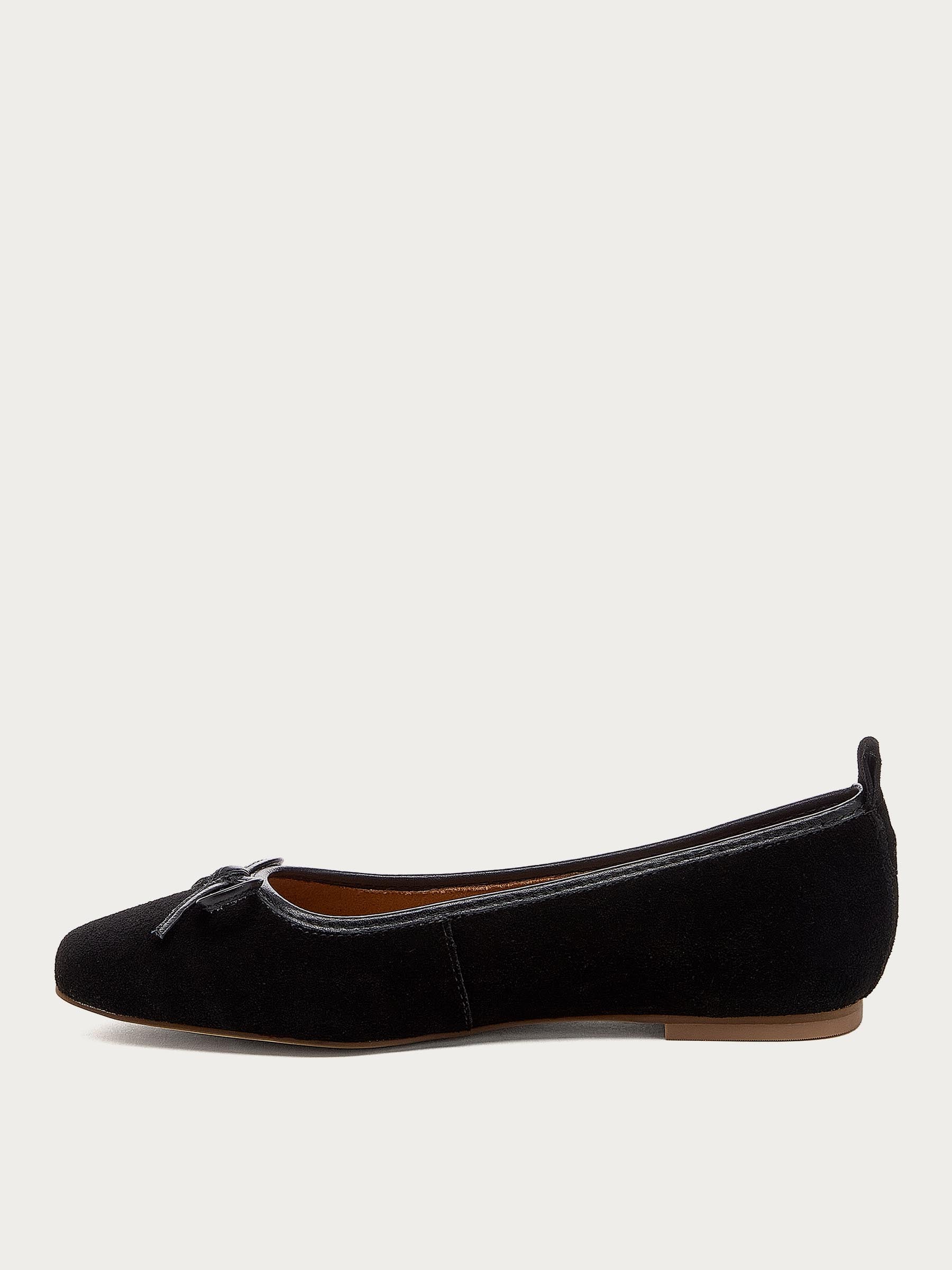 Frankie Black Suede Ballet Flats