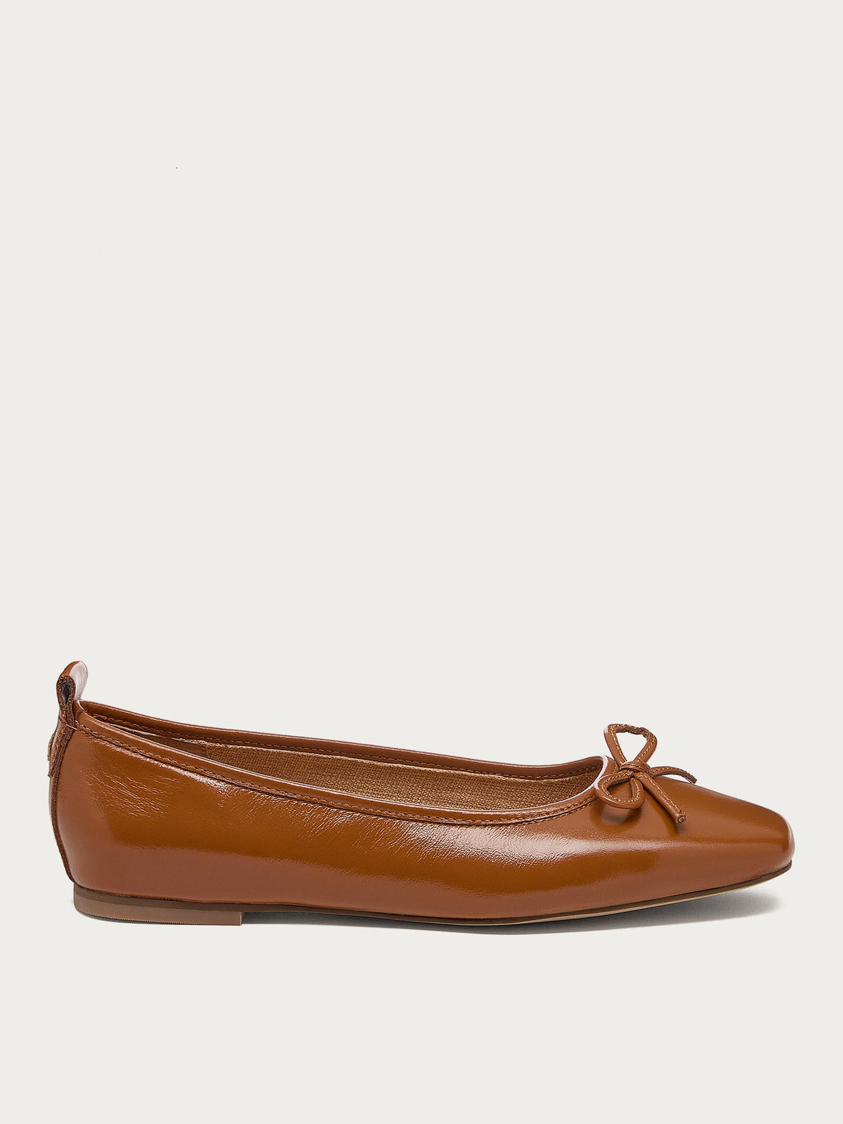 Frankie Cognac Ballet Flats