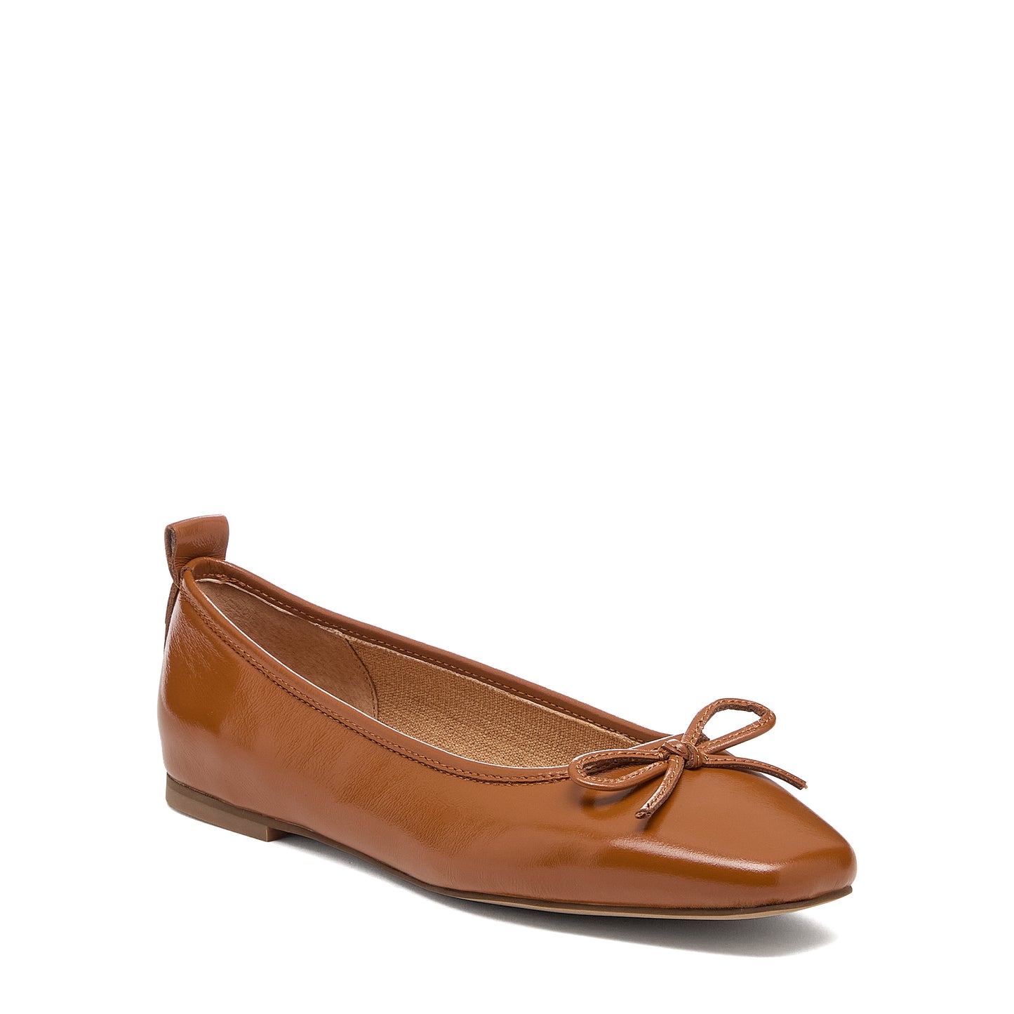 Frankie Cognac Ballet Flats