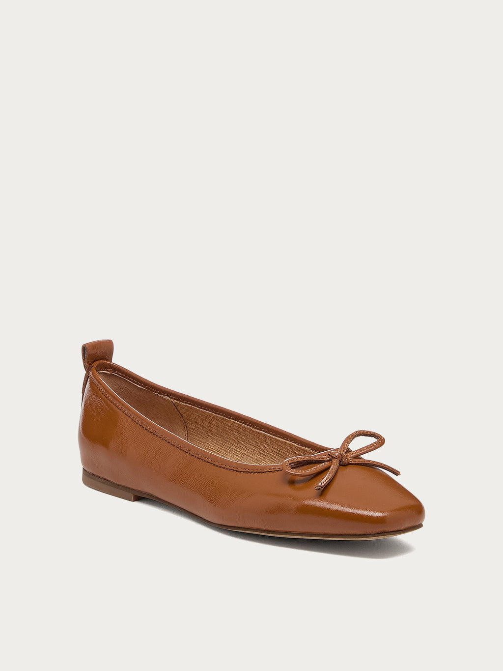 Frankie Cognac Ballet Flats
