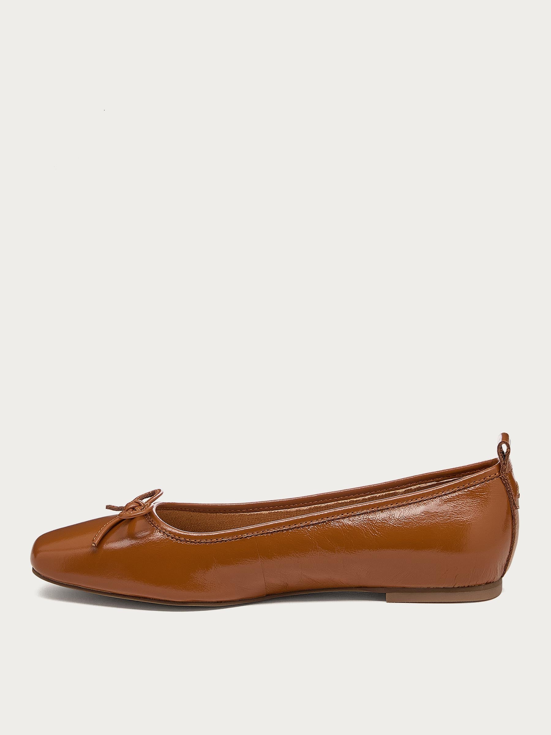 Frankie Cognac Ballet Flats