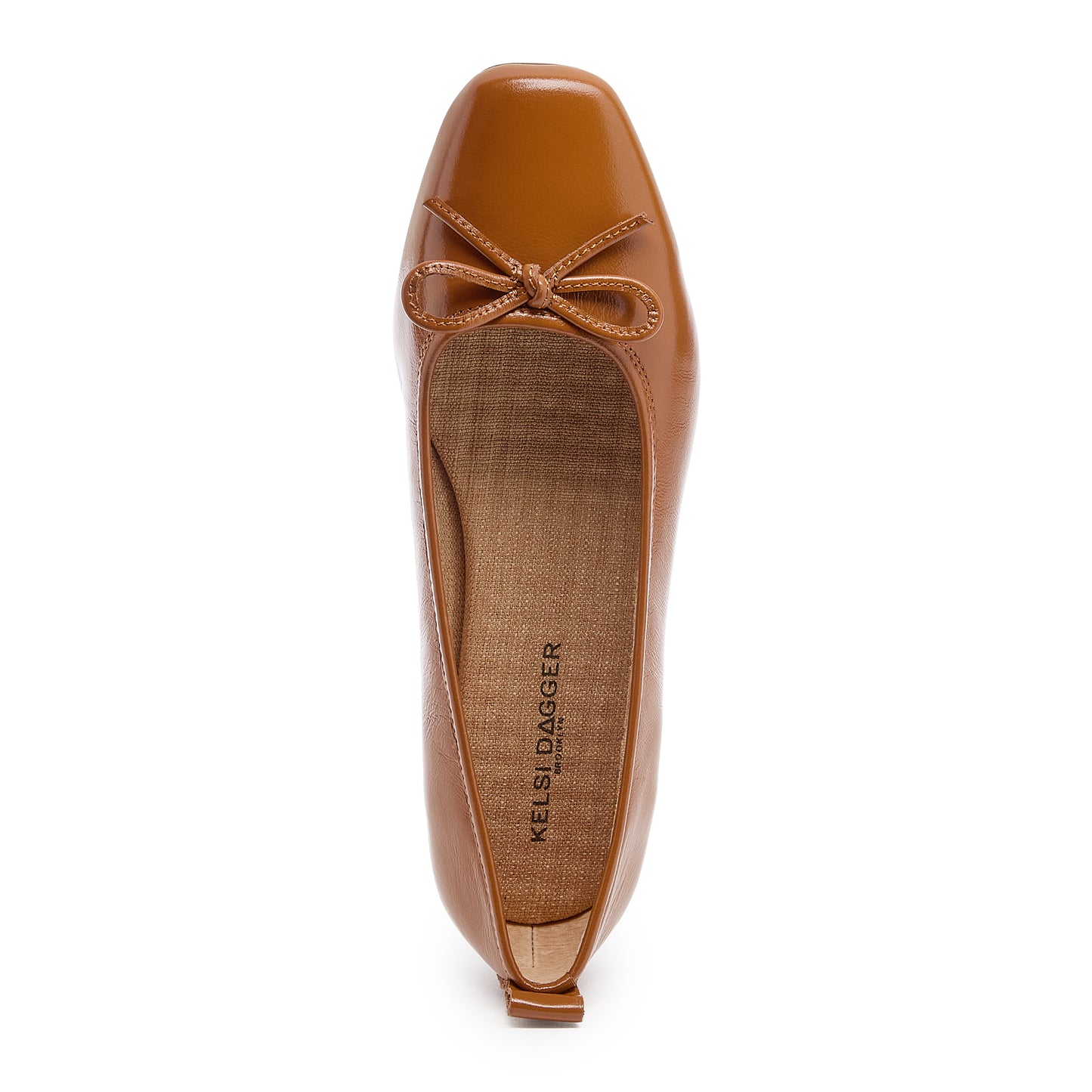 Frankie Cognac Ballet Flats