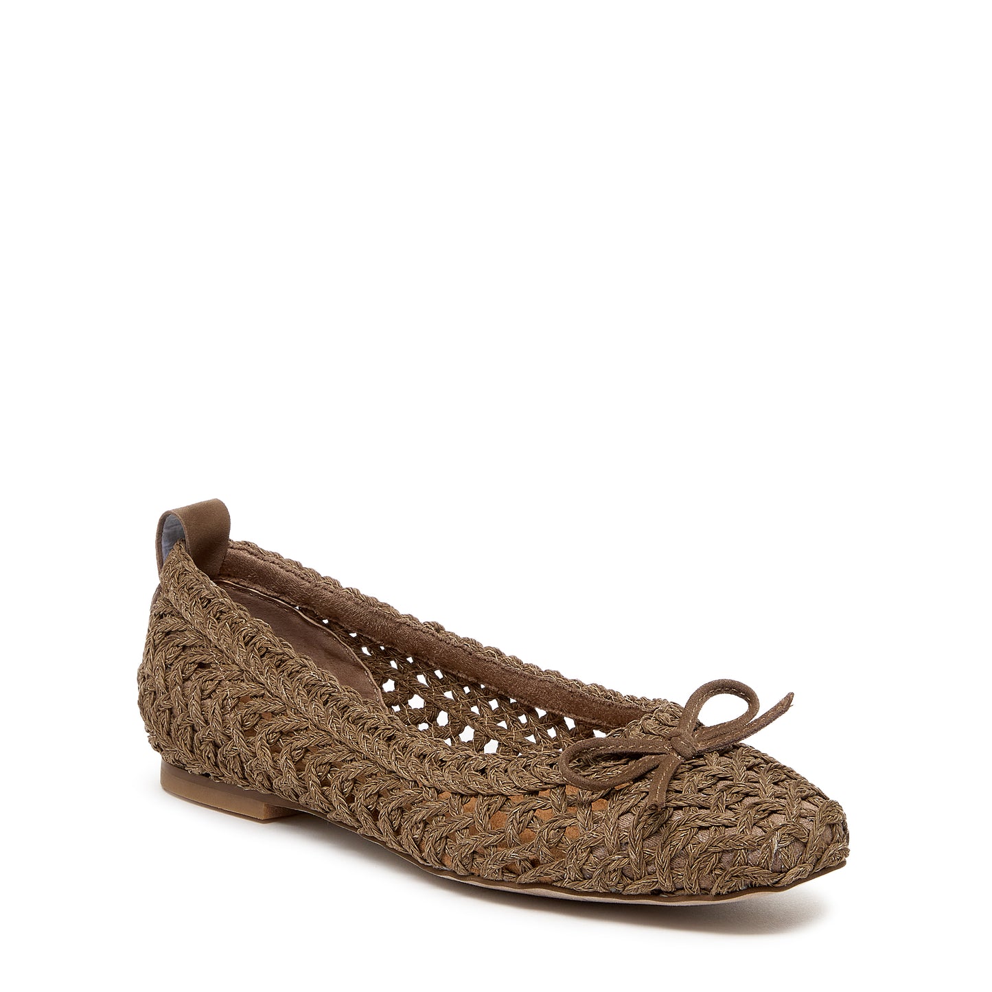 Kelsi Dagger Brooklyn Women's Frankie Crochet Ballet Flats Armadillo