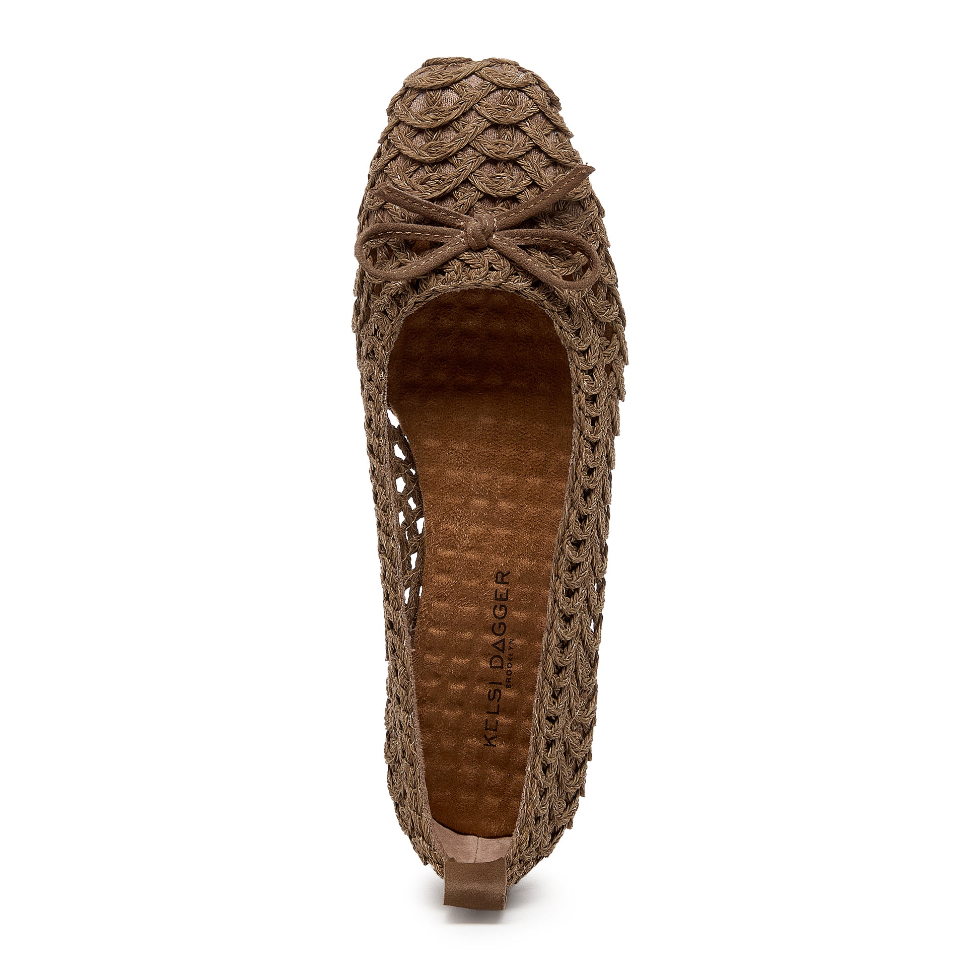 Kelsi Dagger Brooklyn Women's Frankie Crochet Ballet Flats Armadillo