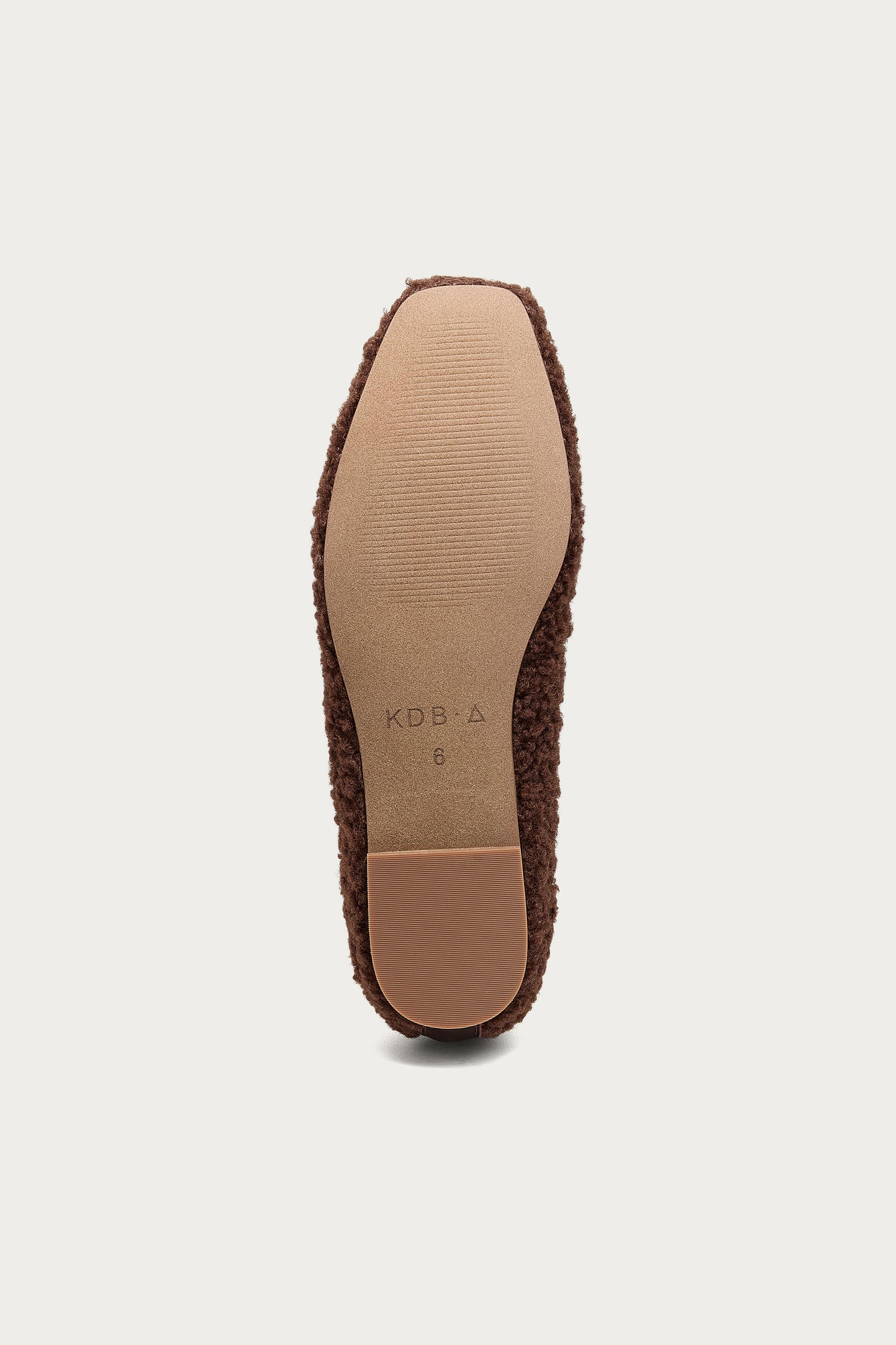Frankie Warm Brown Shearling Ballet Flats