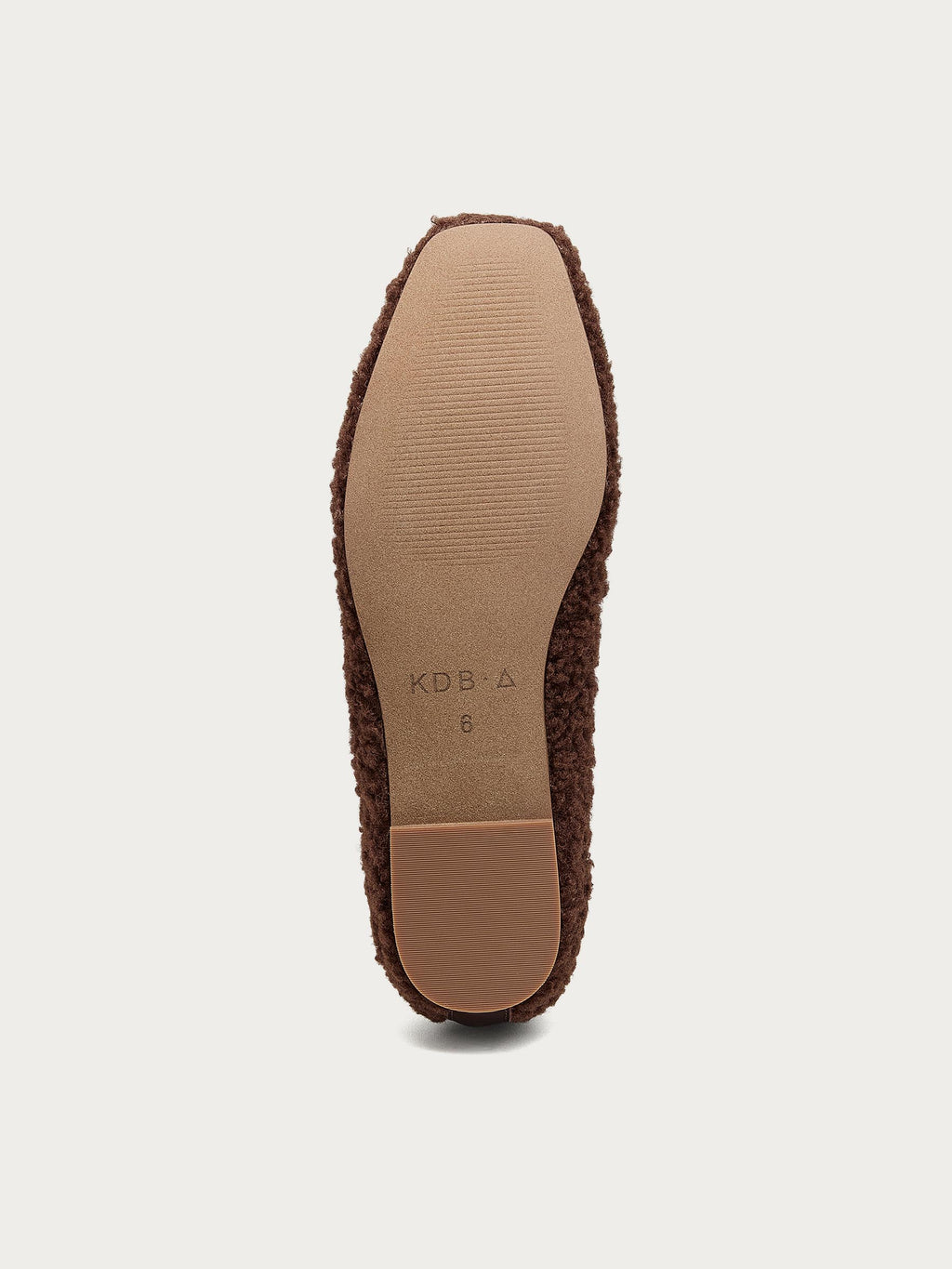 Frankie Warm Brown Shearling Ballet Flats