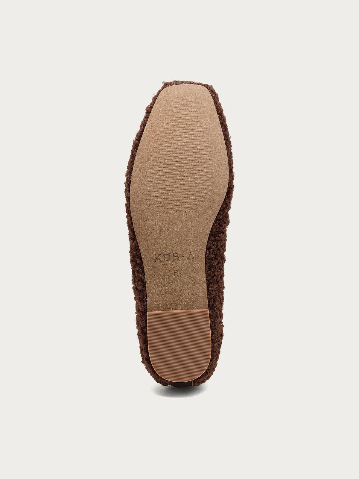 Frankie Warm Brown Shearling Ballet Flats