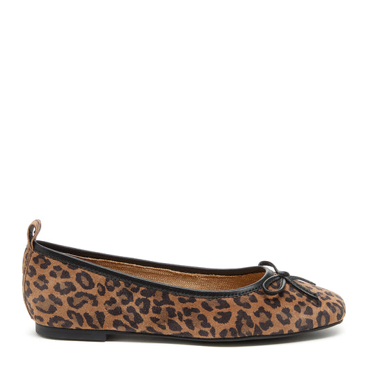 Frankie Black Leopard Ballet Flats