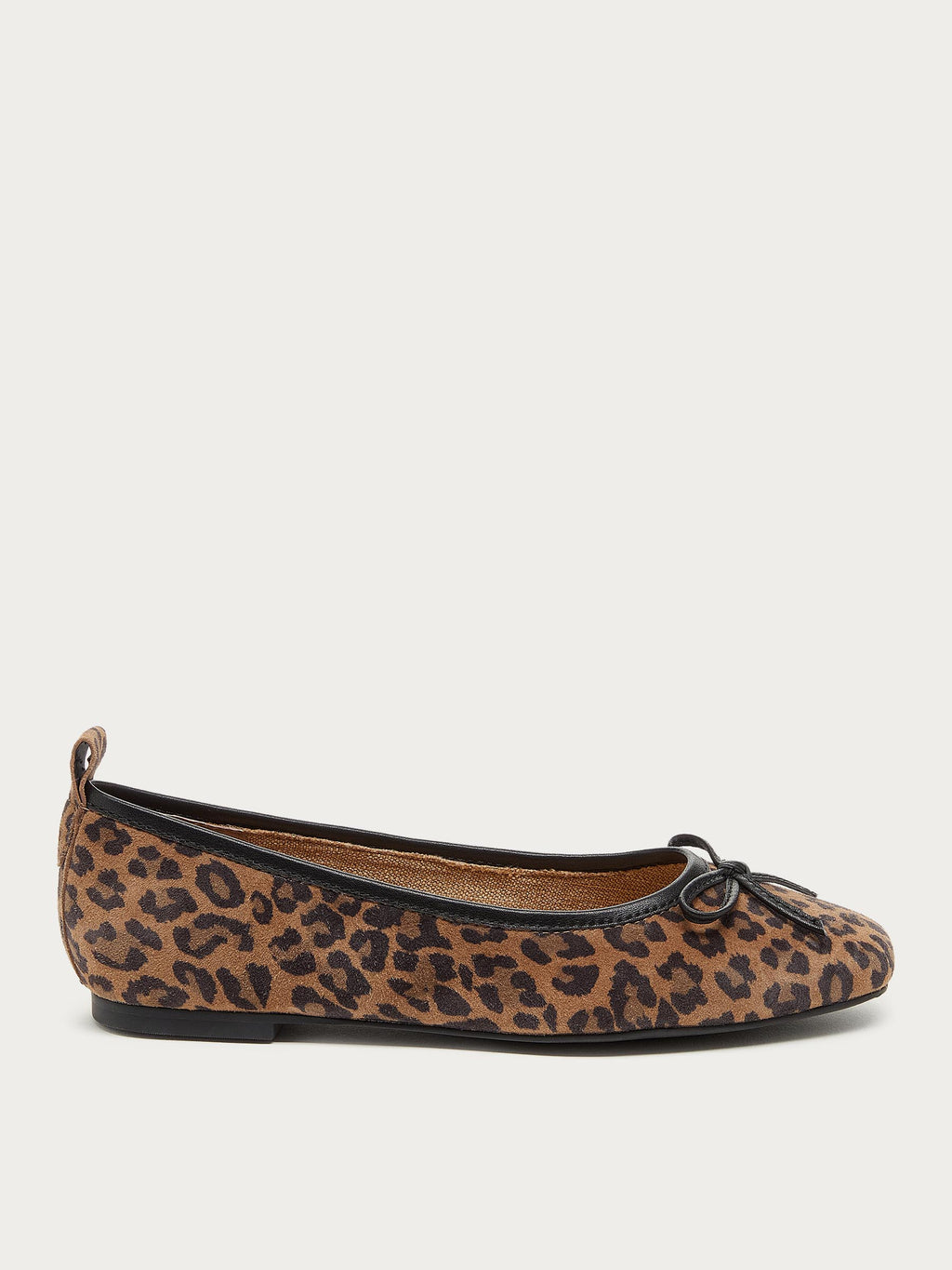Frankie Black Leopard Ballet Flats