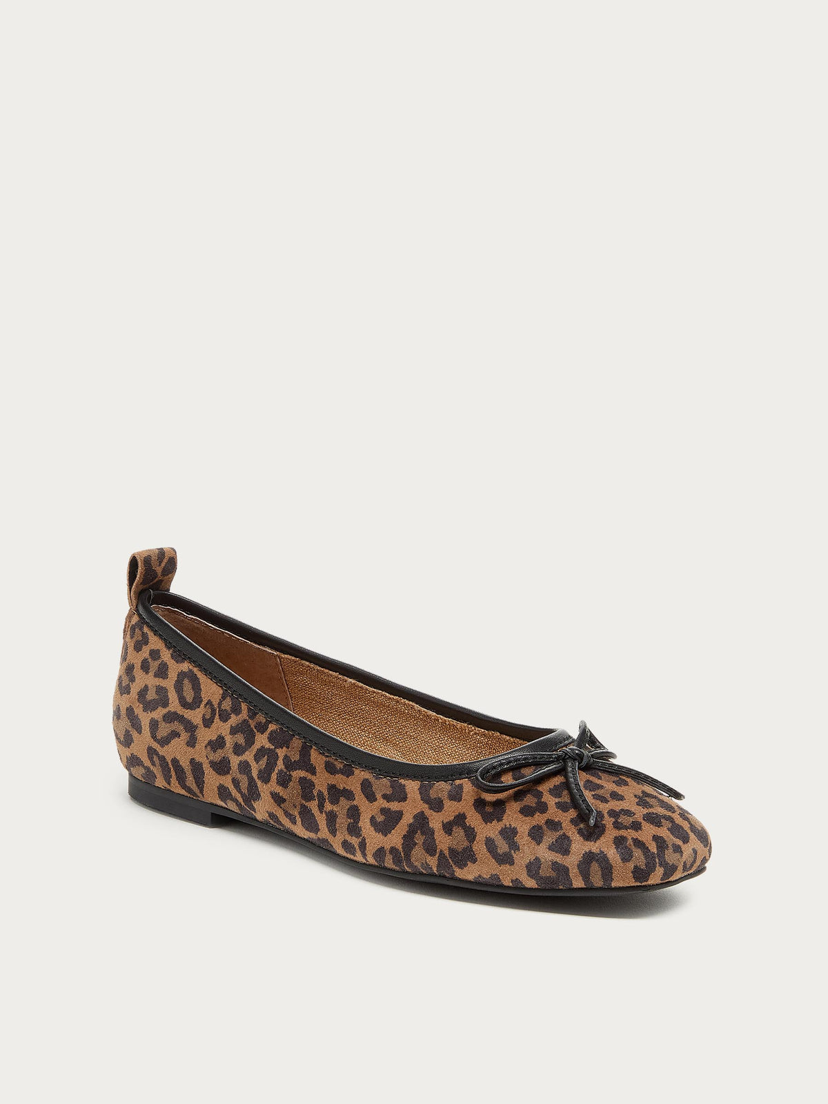 Frankie Black Leopard Ballet Flats