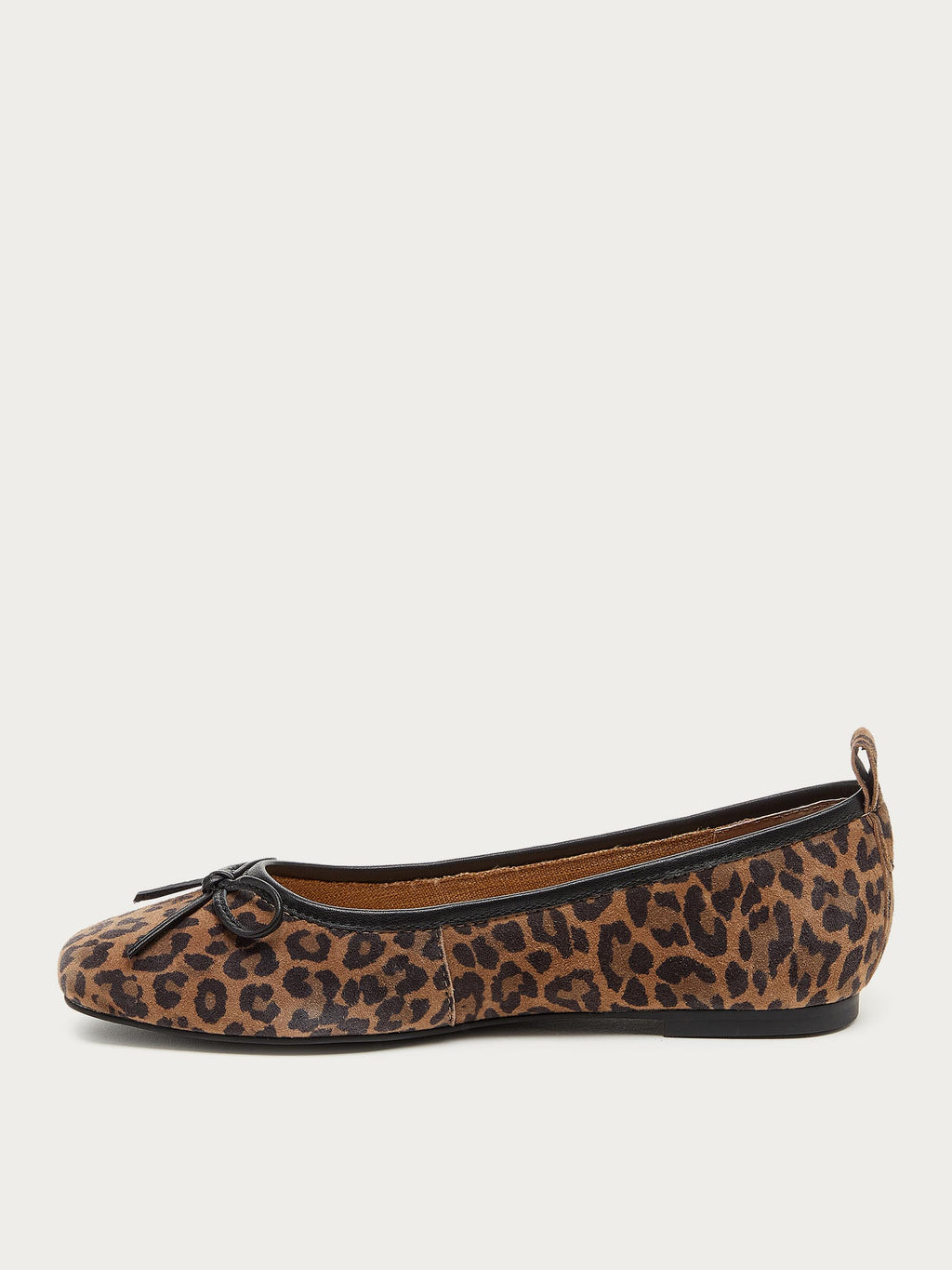 Frankie Black Leopard Ballet Flats