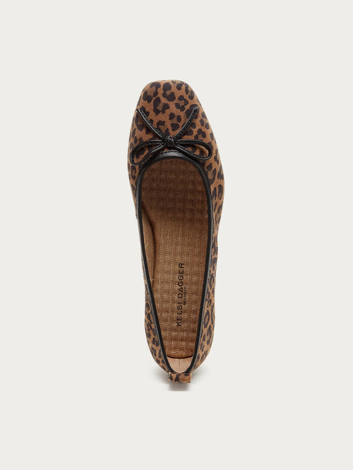 Frankie Black Leopard Ballet Flats