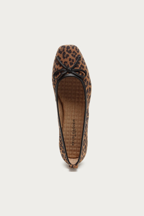 Frankie Black Leopard Ballet Flats