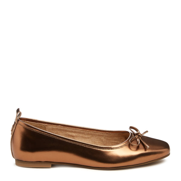 Women s Frankie Cognac Metallic Ballet Flats by Kelsi Dagger BK