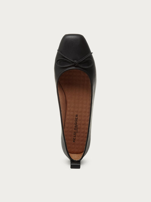 Frankie Black Ballet Flats