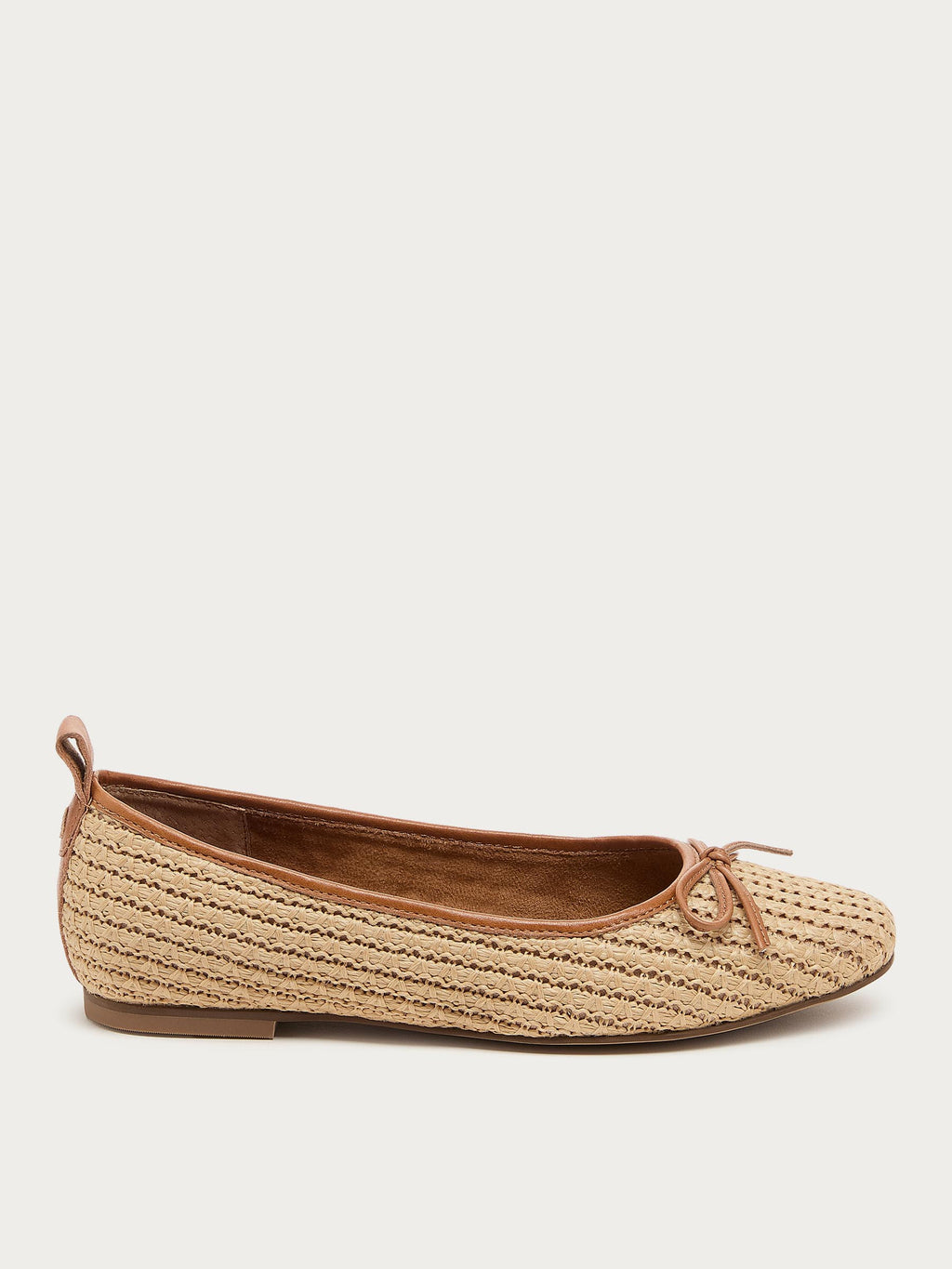 Frankie Natural Raffia Ballet Flats