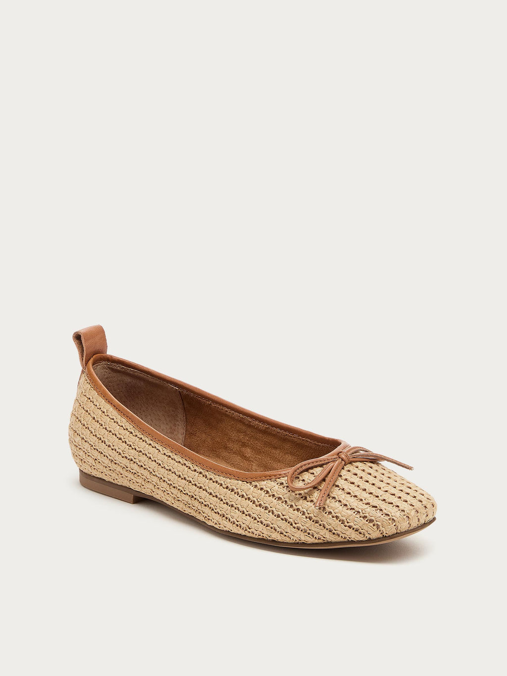Frankie Natural Raffia Ballet Flats