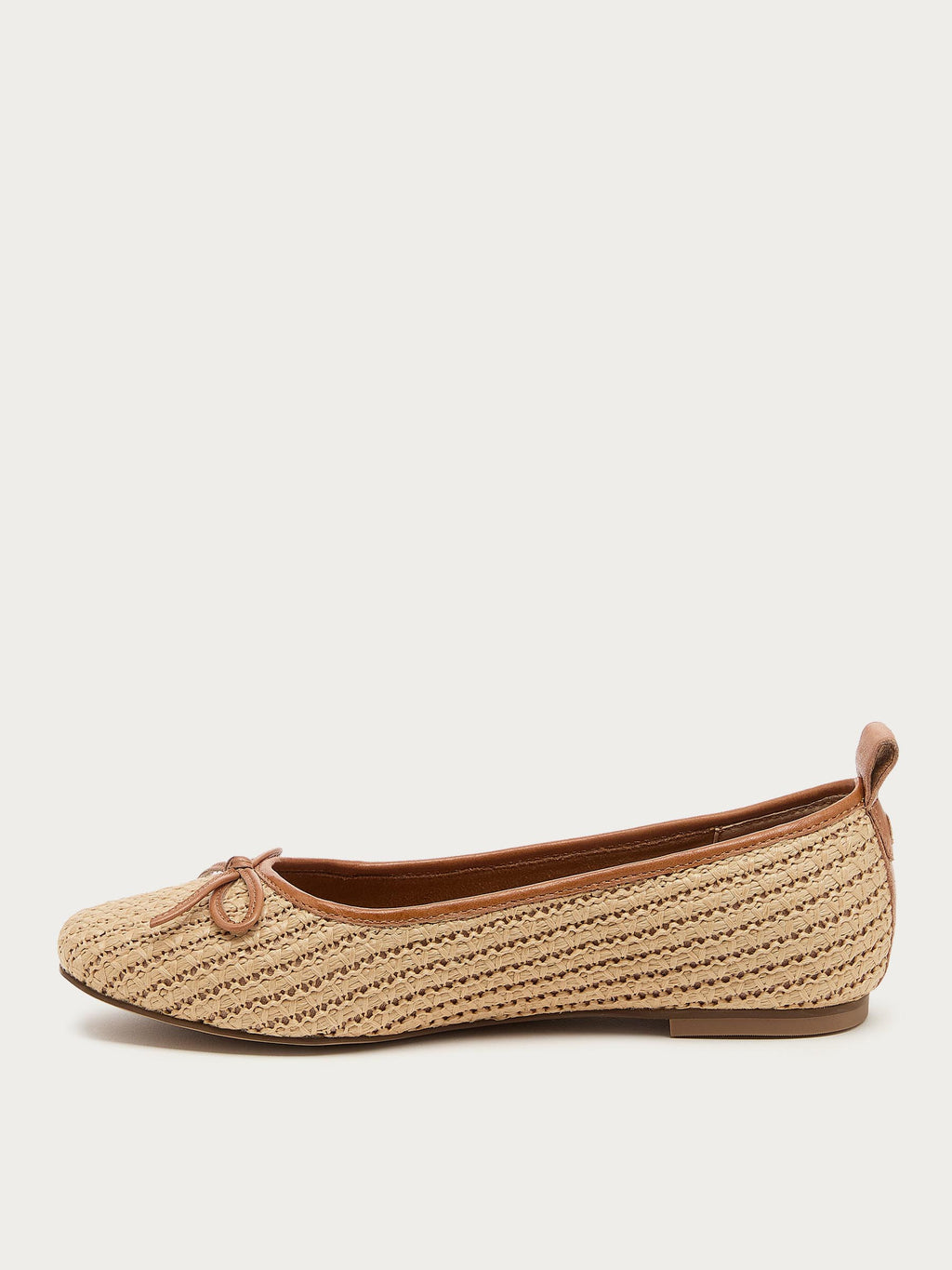 Frankie Natural Raffia Ballet Flats