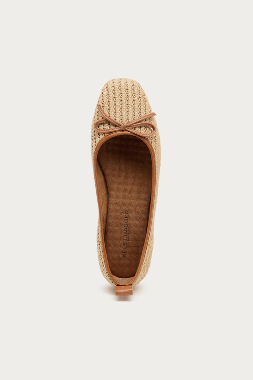Frankie Natural Raffia Ballet Flats