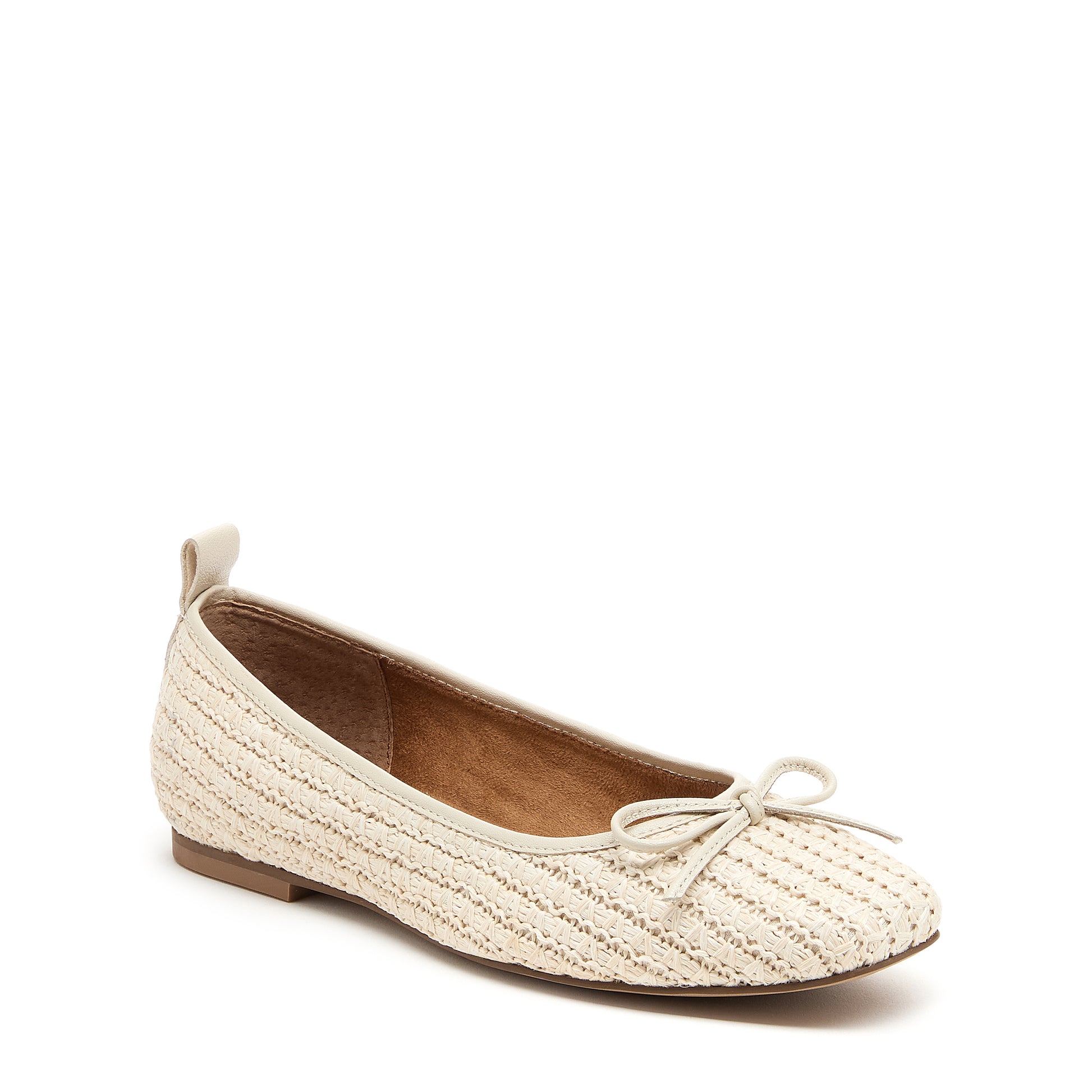 Kelsi Dagger Women's Franke Salt Raffia Ballet Flats