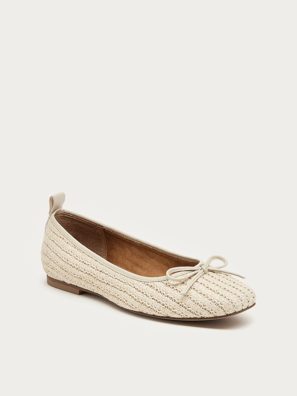 Frankie Salt Raffia Ballet Flats