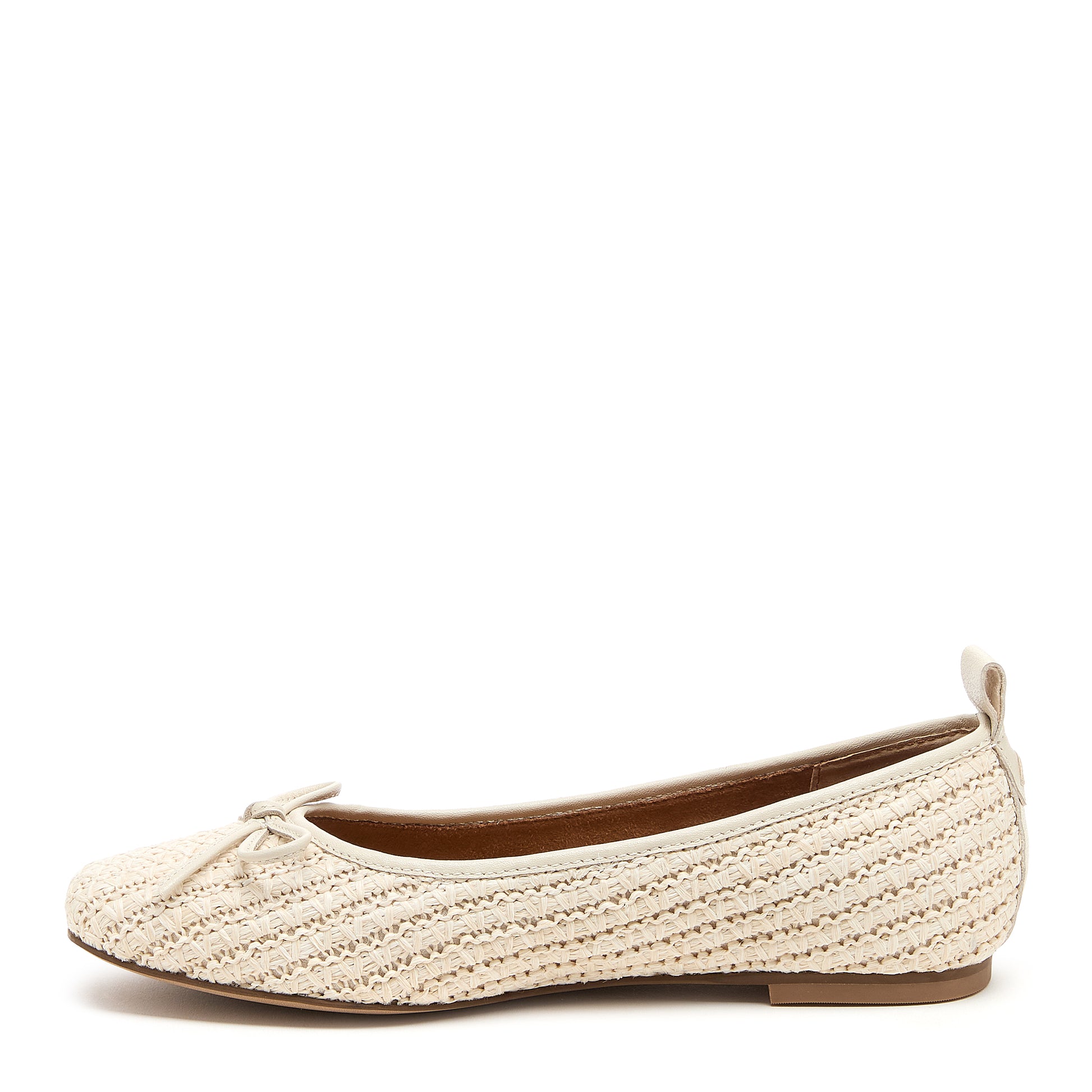 Kelsi Dagger Women's Franke Salt Raffia Ballet Flats
