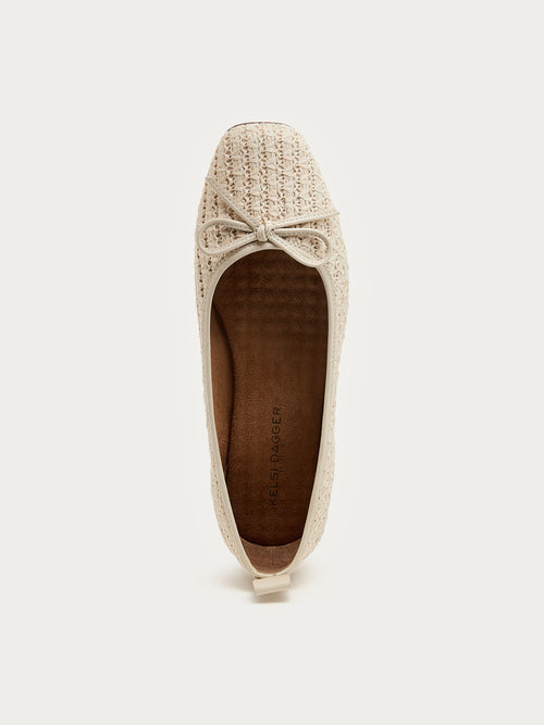 Frankie Salt Raffia Ballet Flats