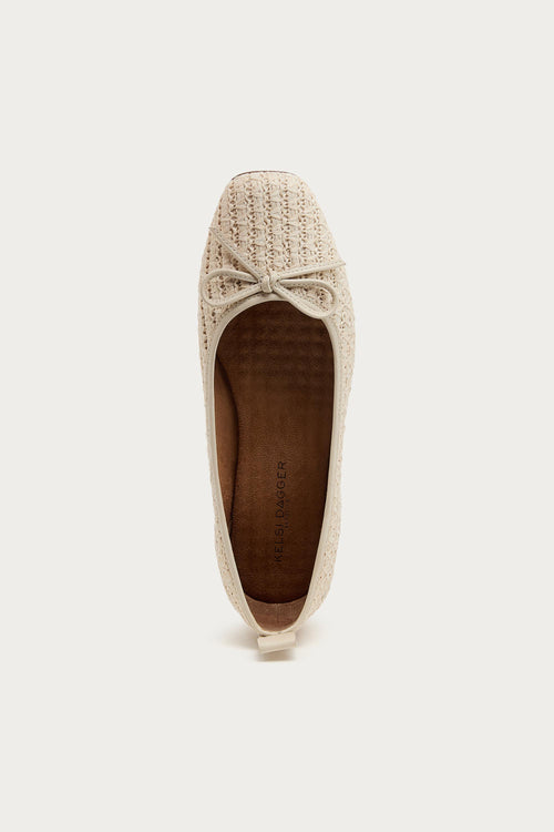 Frankie Salt Raffia Ballet Flats